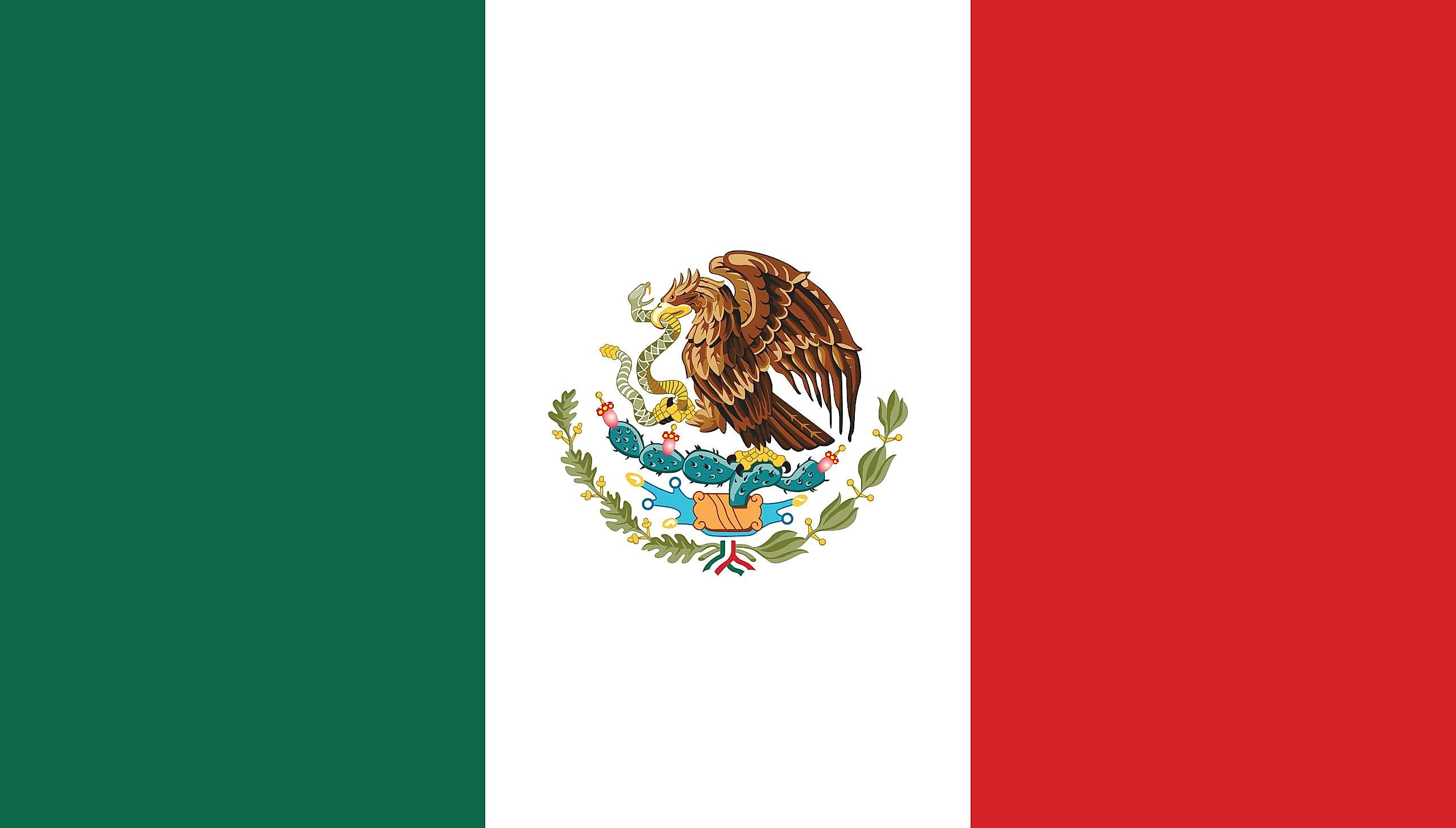 The flag of Mexico.