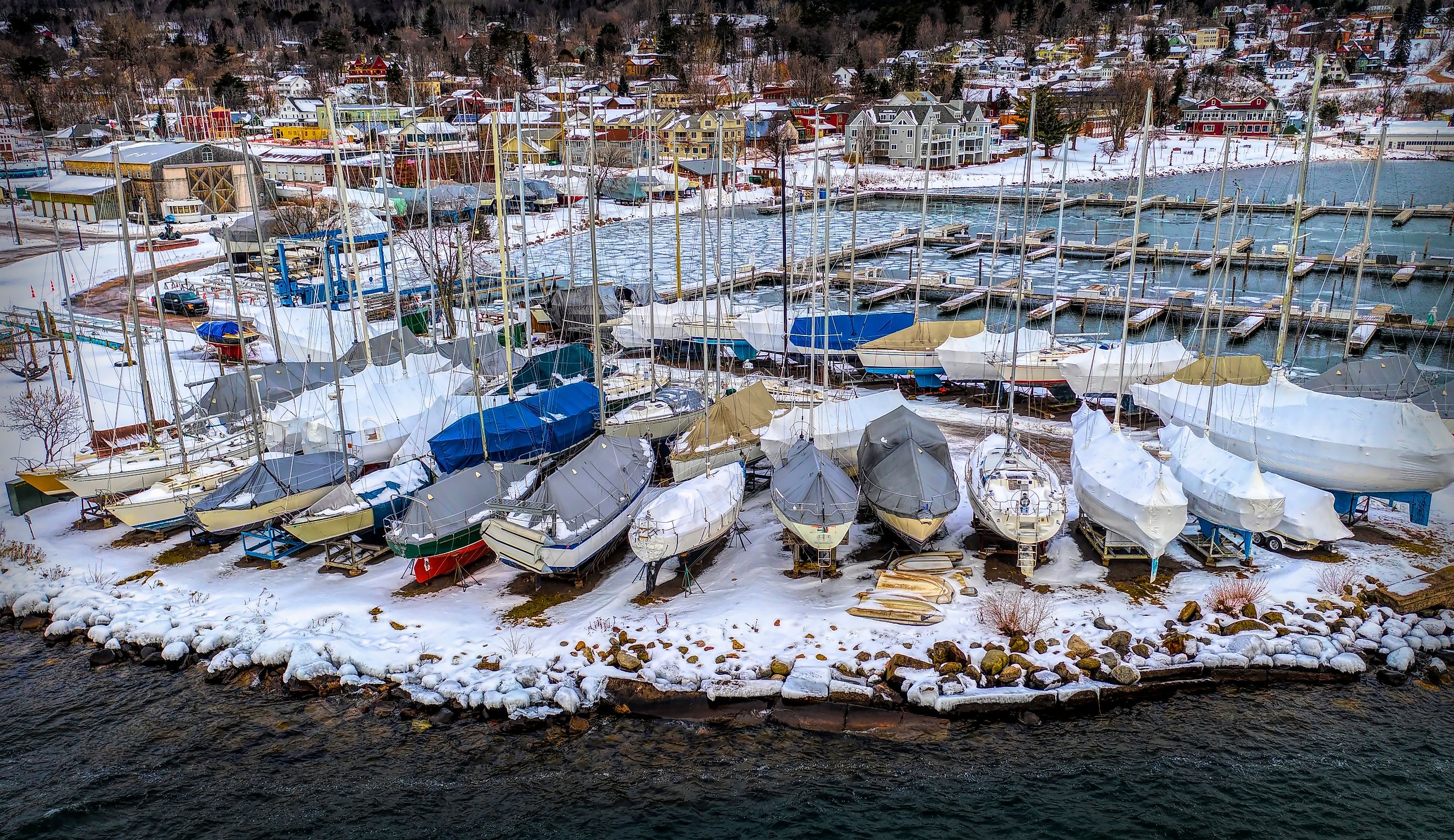 Bayfield, Wisconsin, in winter.