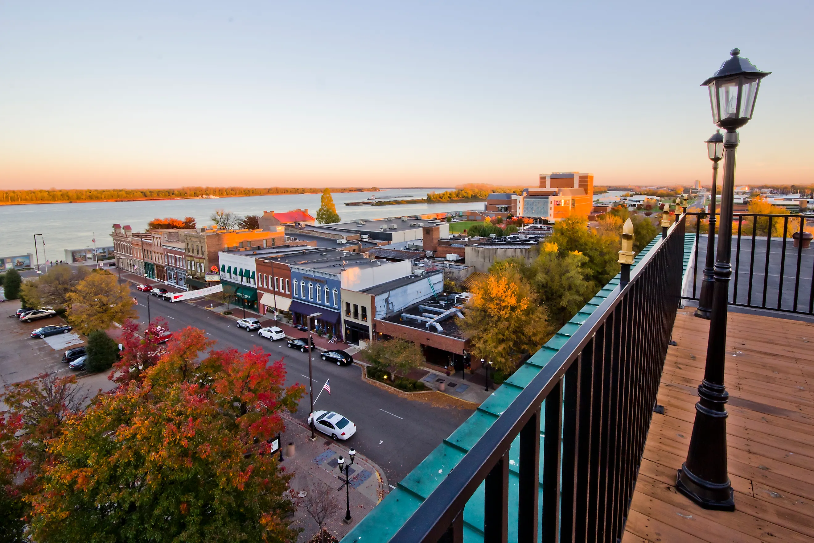Overlooking the Paducah Kentucky Riverfront of the Ohio River