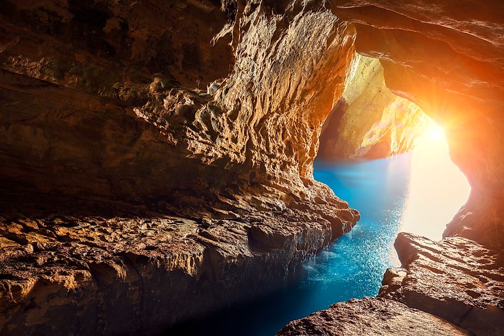 The Rosh HaNikra Grottoes in israel.
