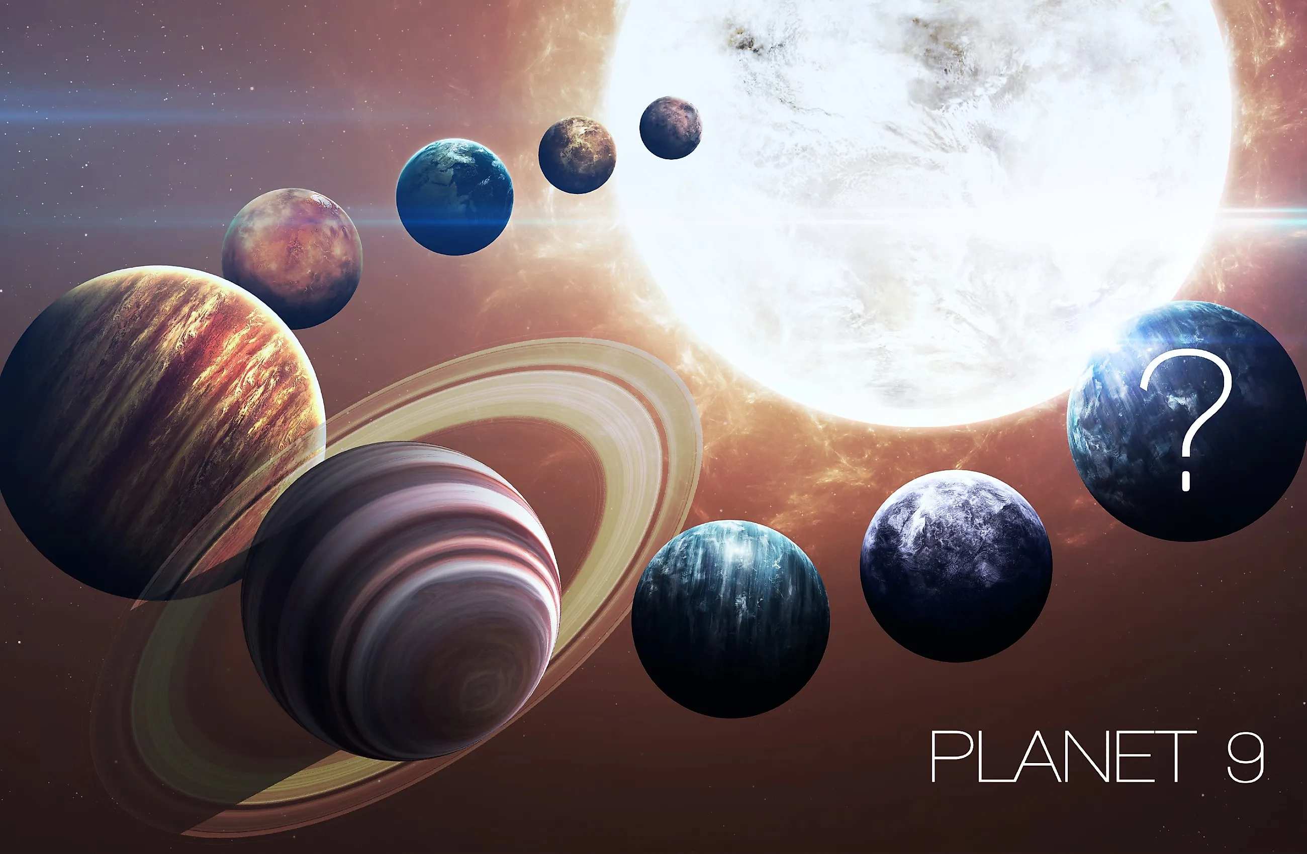 Concept illustration of the possible ninth planet, a distant world that scientists believe may be hiding beyond Neptune.
