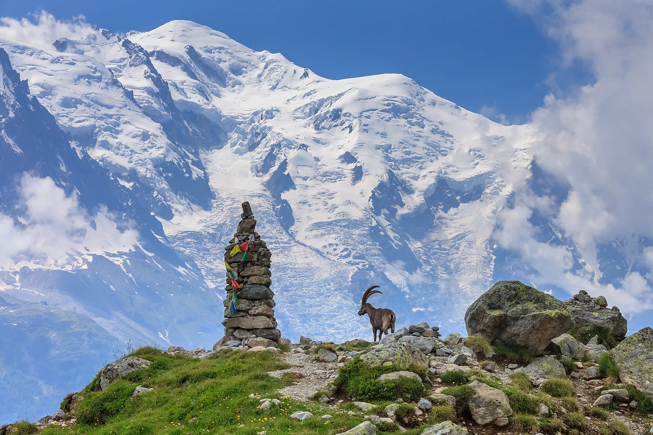 The Mont Blanc massif.