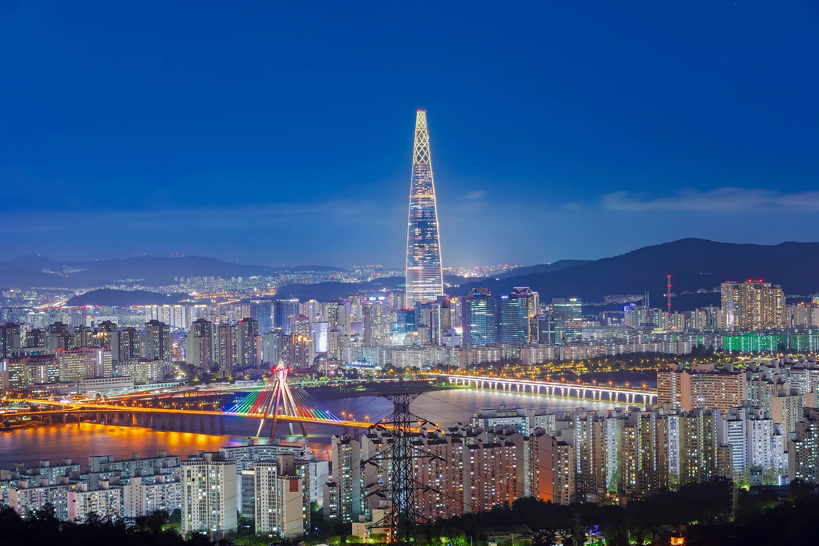 Seoul City at night South Korea