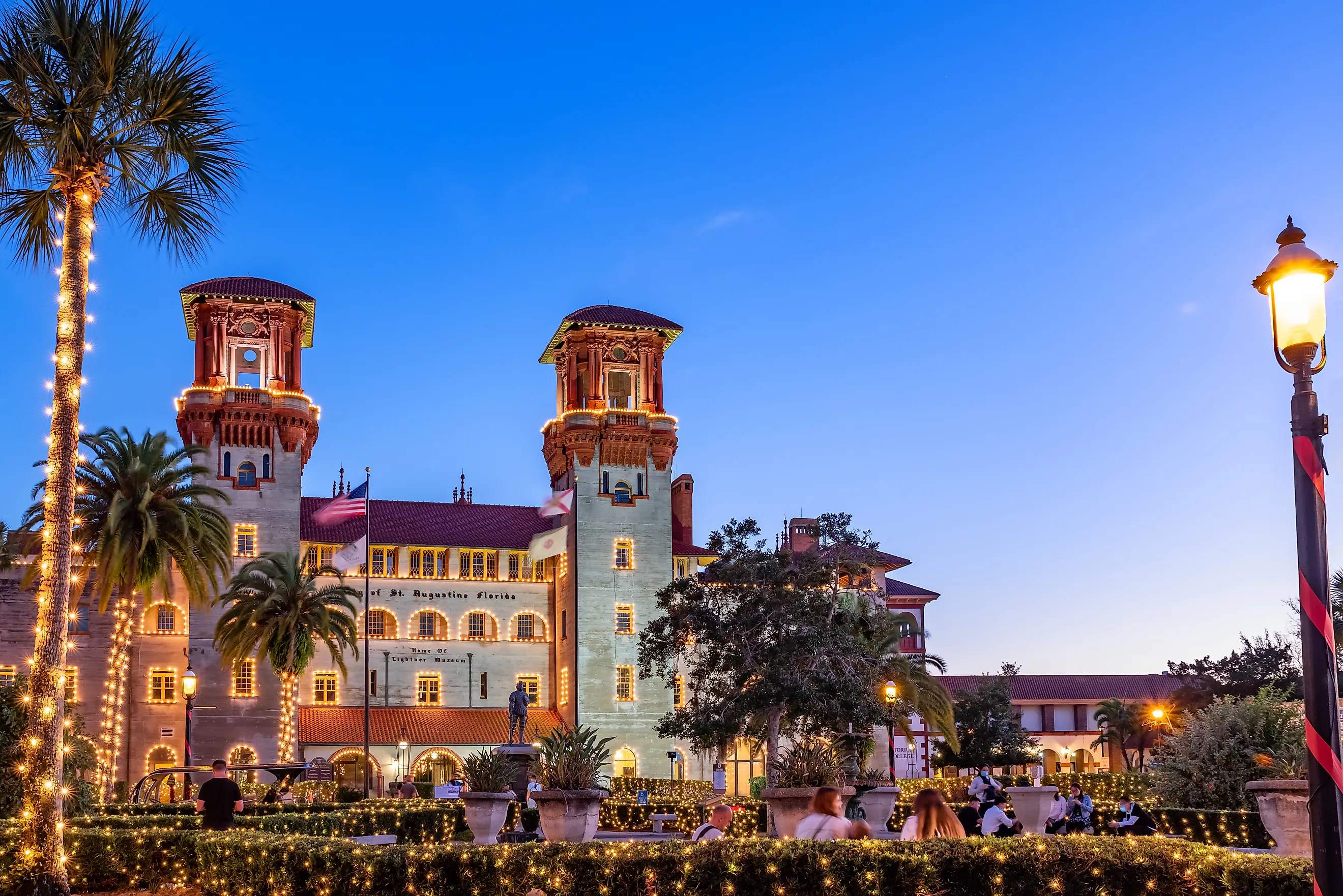 Christmas decorations in downtown St. Augustine, Florida. Image credit: Belikova Oksana / Shutterstock.com