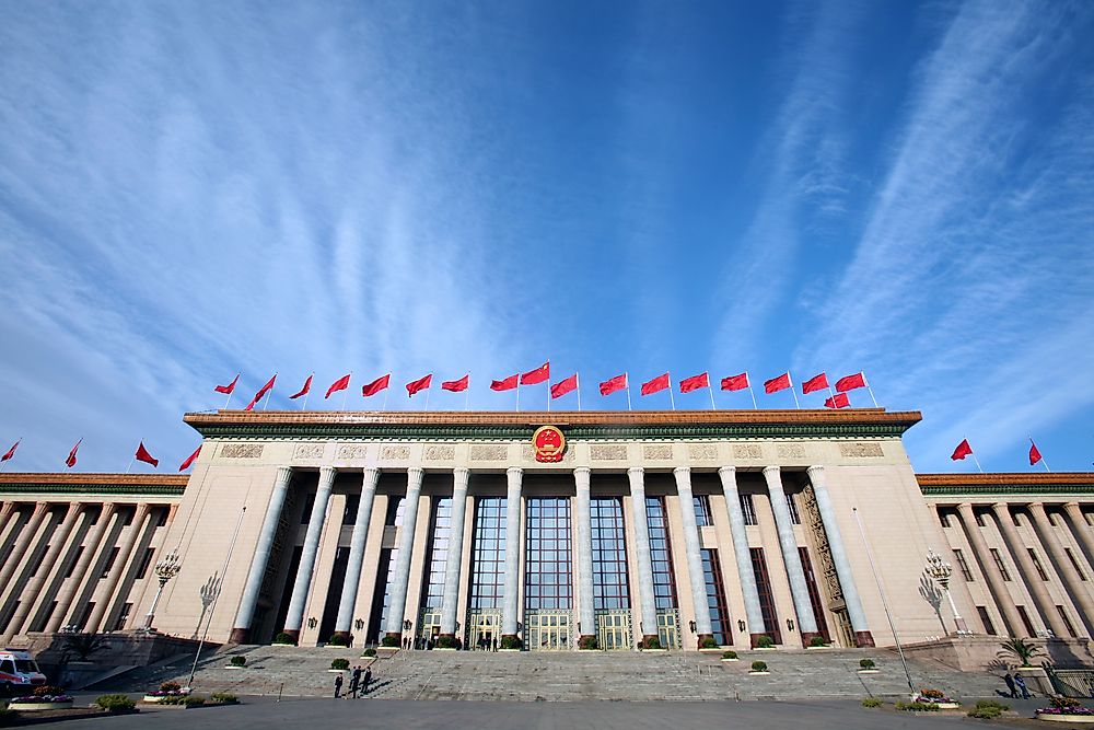 Great Hall of the People, the parliament of China, in Beijing.