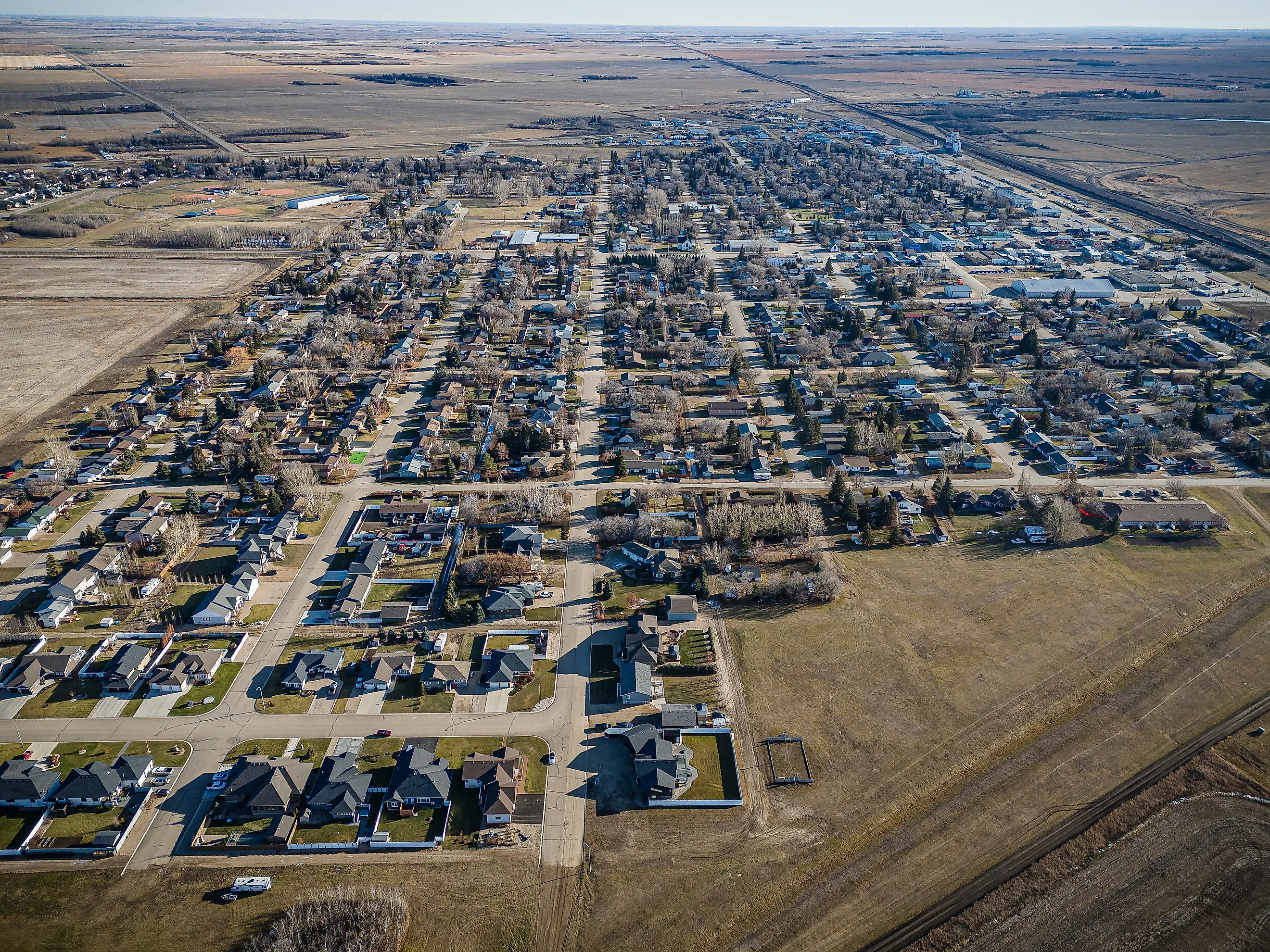 Aerial View of Watrous, Saskatchewan