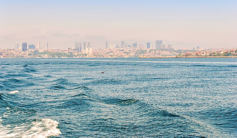 Istanbul skyline from the Sea of Marmara.