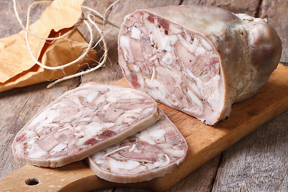 Head cheese is a delicacy from many European countries.