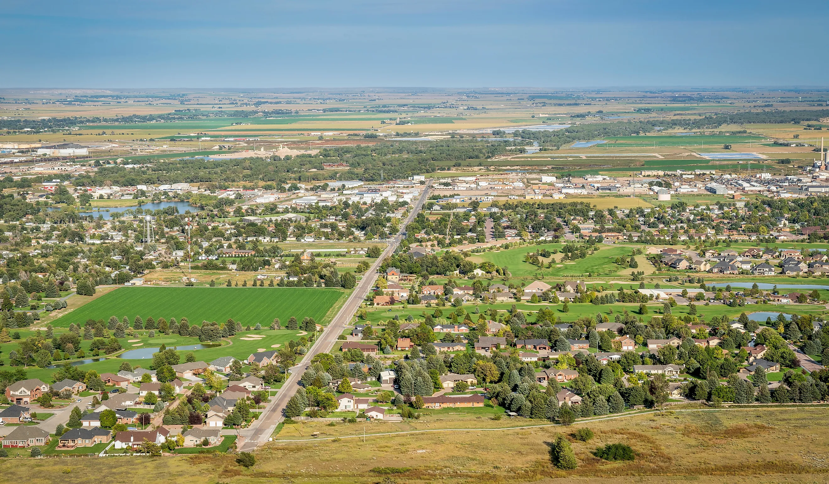 Aerial view of Scottsbluff, Nebraska.
