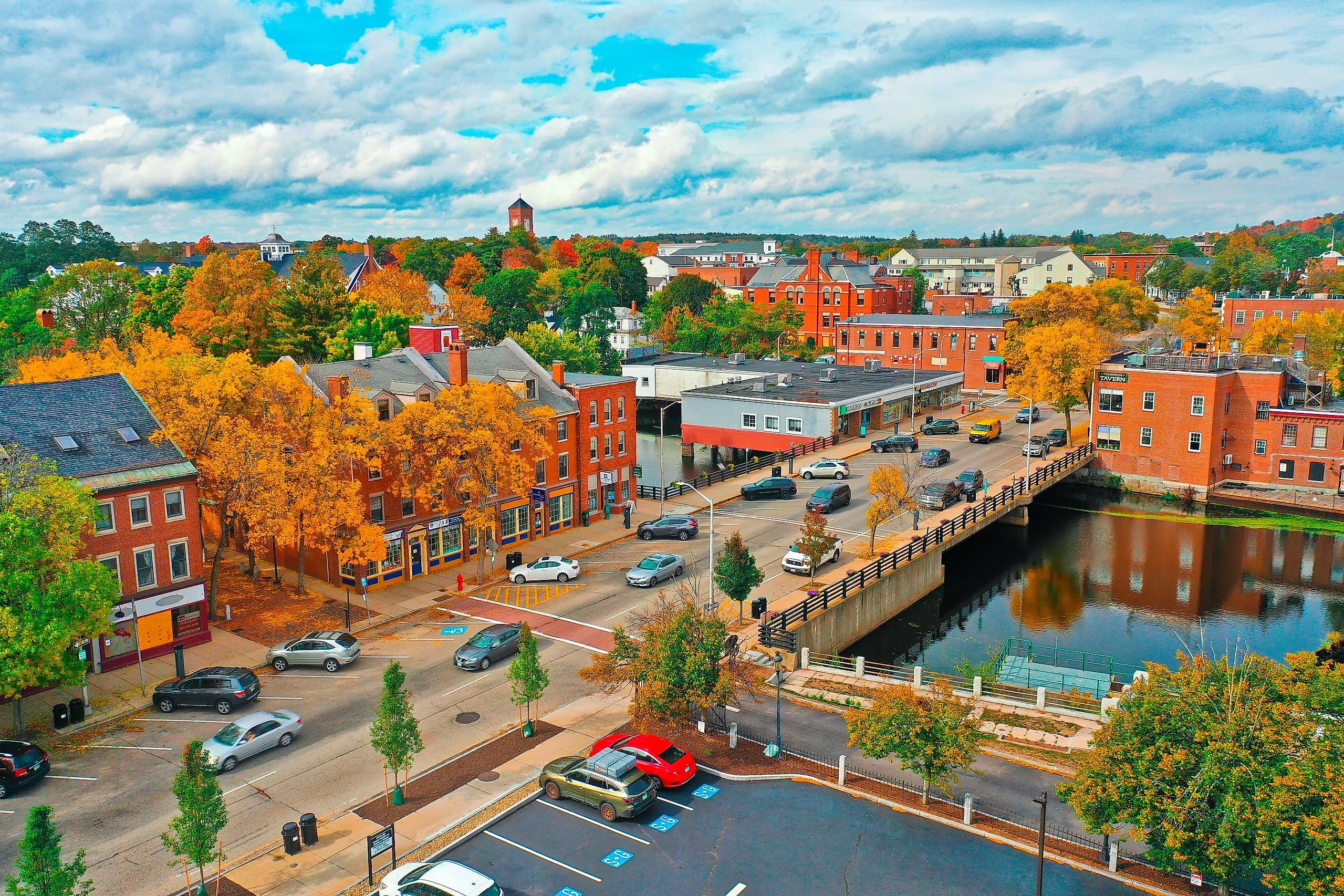 Aerial view of Dover, New Hampshire.