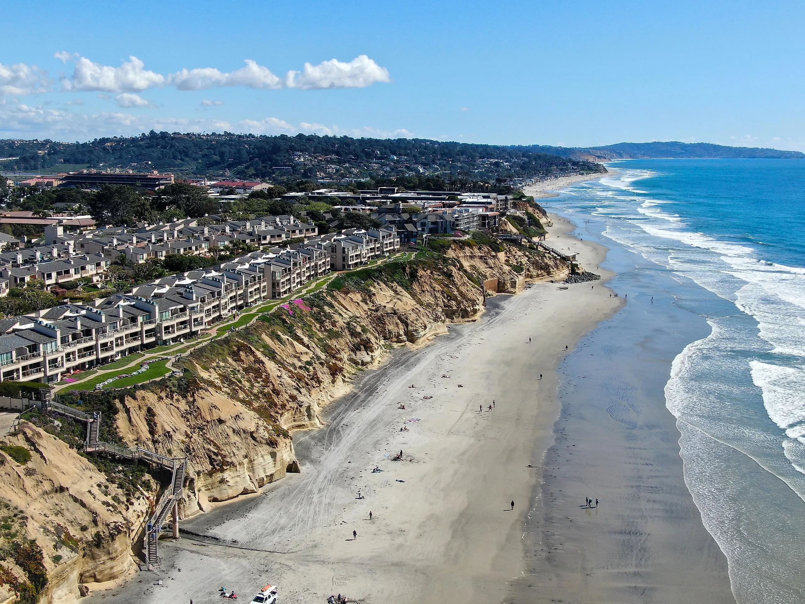 Beachside homes in Solana Beach, California.