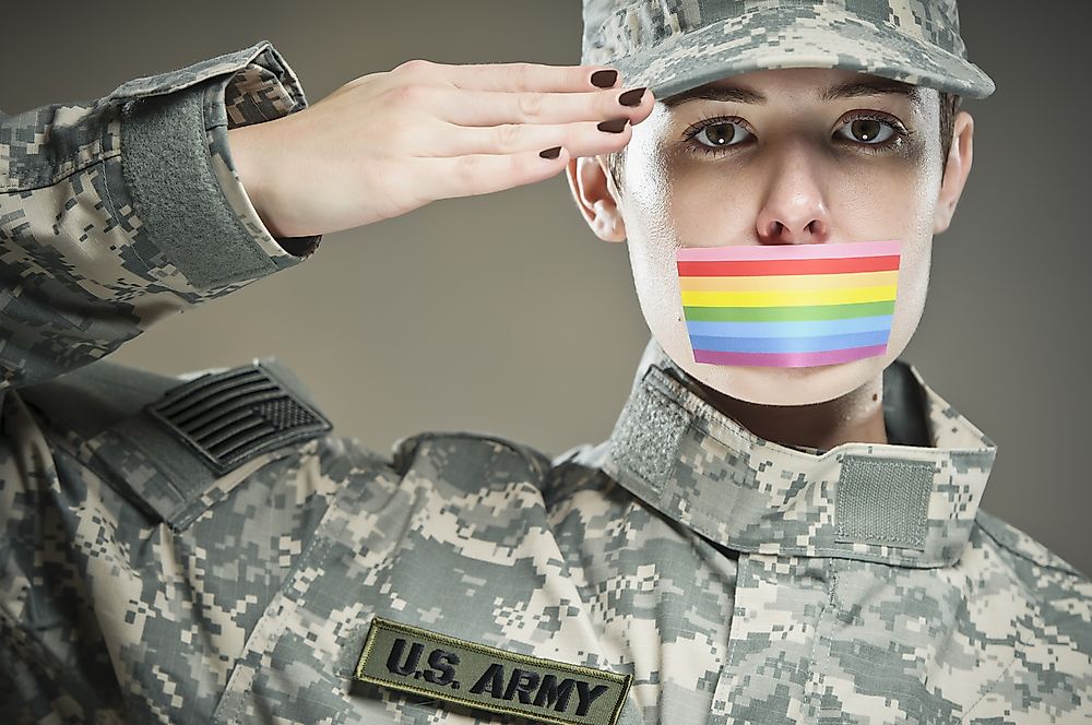 Under the "Don’t Ask Don’t Tell" policy, homosexual members of the US military were forcibly silenced.