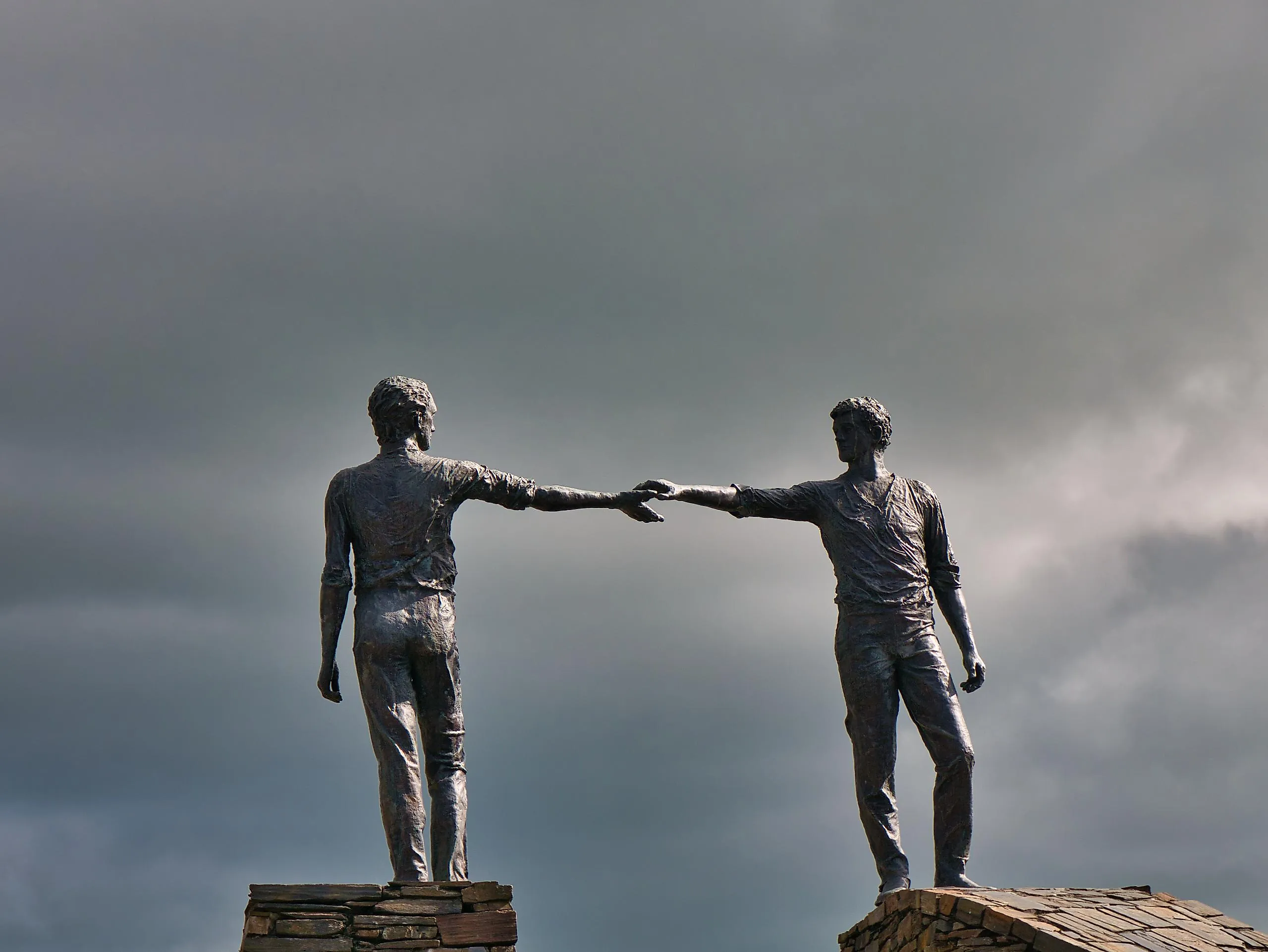 Hands Across the Divide - a sculpture on the western side of the Craigavon Bridge in Derry ~ Londonderry, NI, symbolising reconciliation after the Troubles.