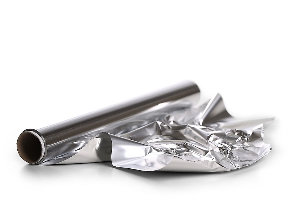 As a lightweight and malleable metal, aluminum can be made into sheets of foil and used in applications such as packaging and cooking.