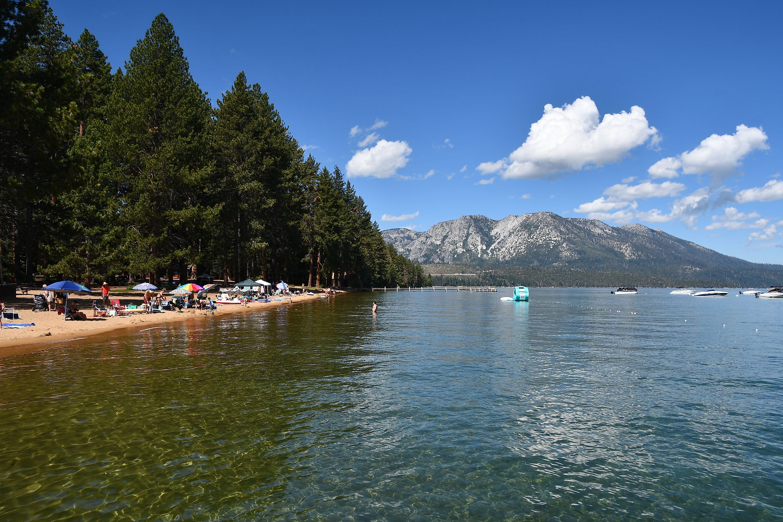 Boating in Emerald Bay on South Lake Tahoe in California