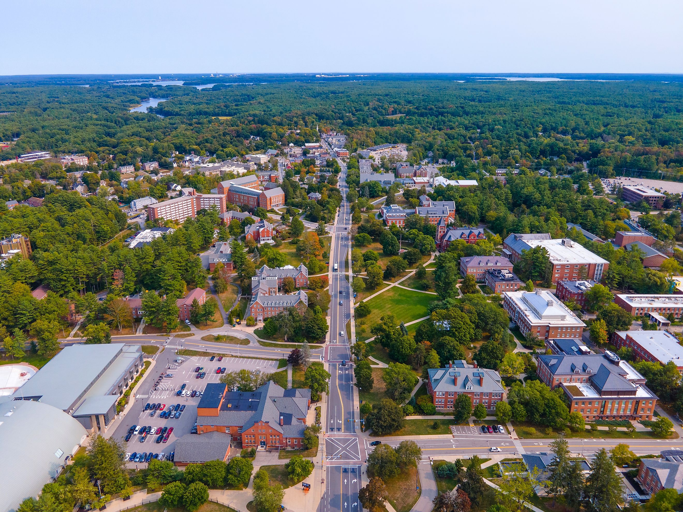 Aerial view of Duham, New Hampshire.
