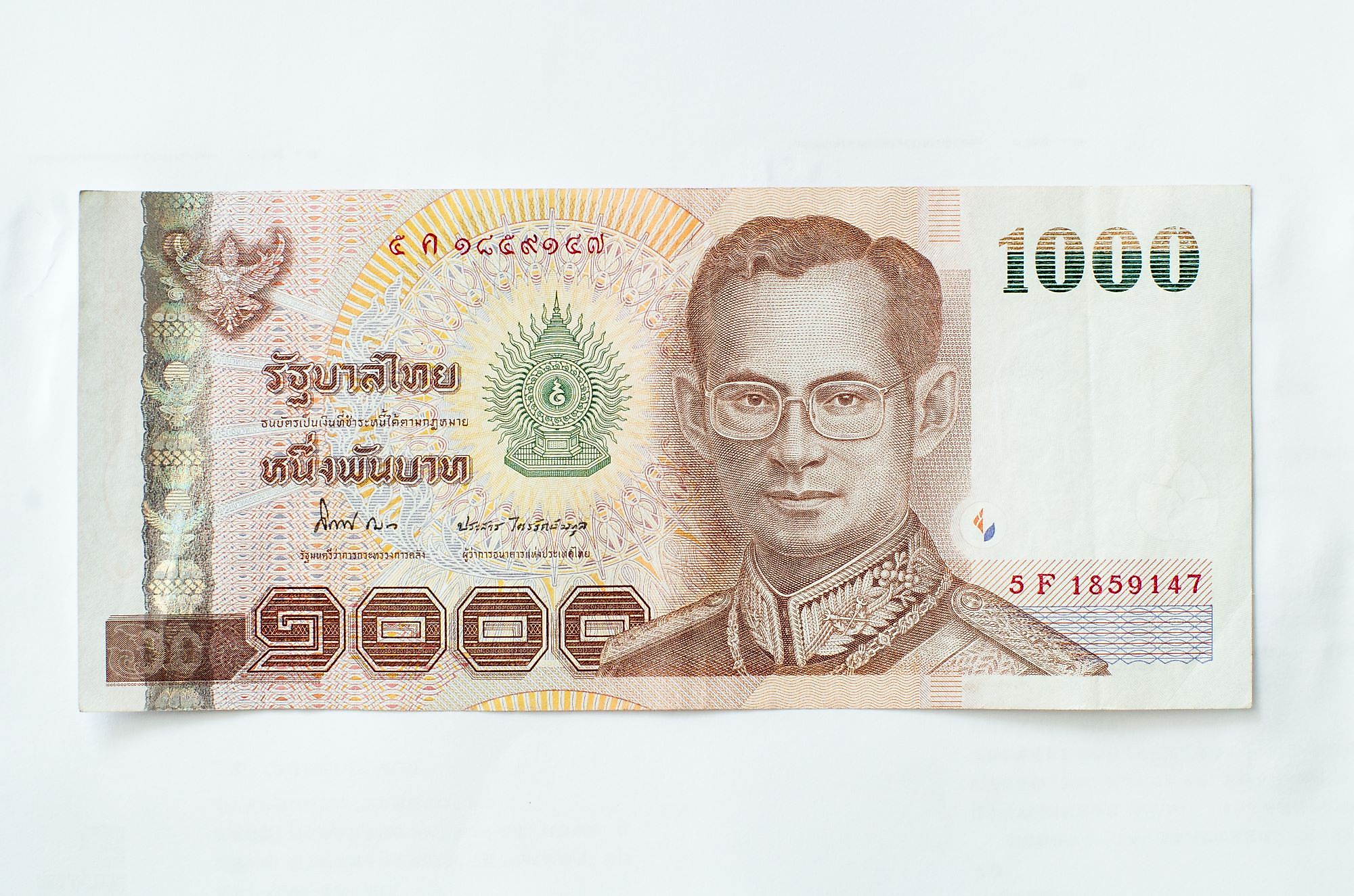 Thai Baht coins and banknotes.