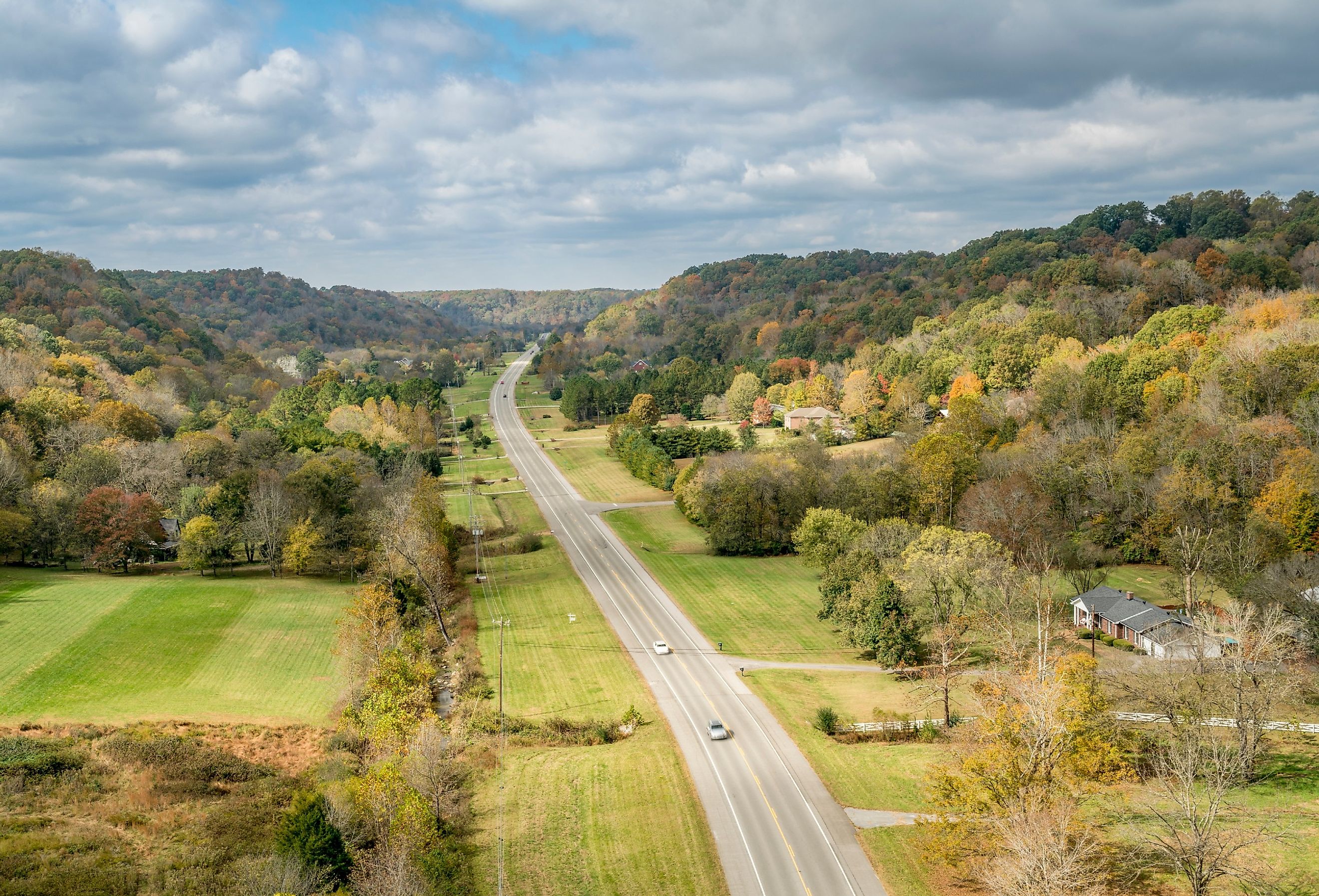 View from the double Arch Bridge at Natchez Trace Parkway.