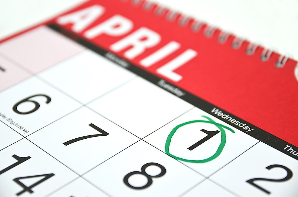 April 1 is known as "April Fools Day".