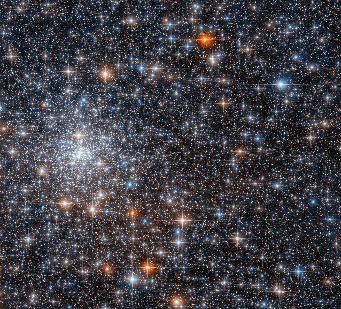 Hubble image of a star cluster. Image credit: NASA/ESA