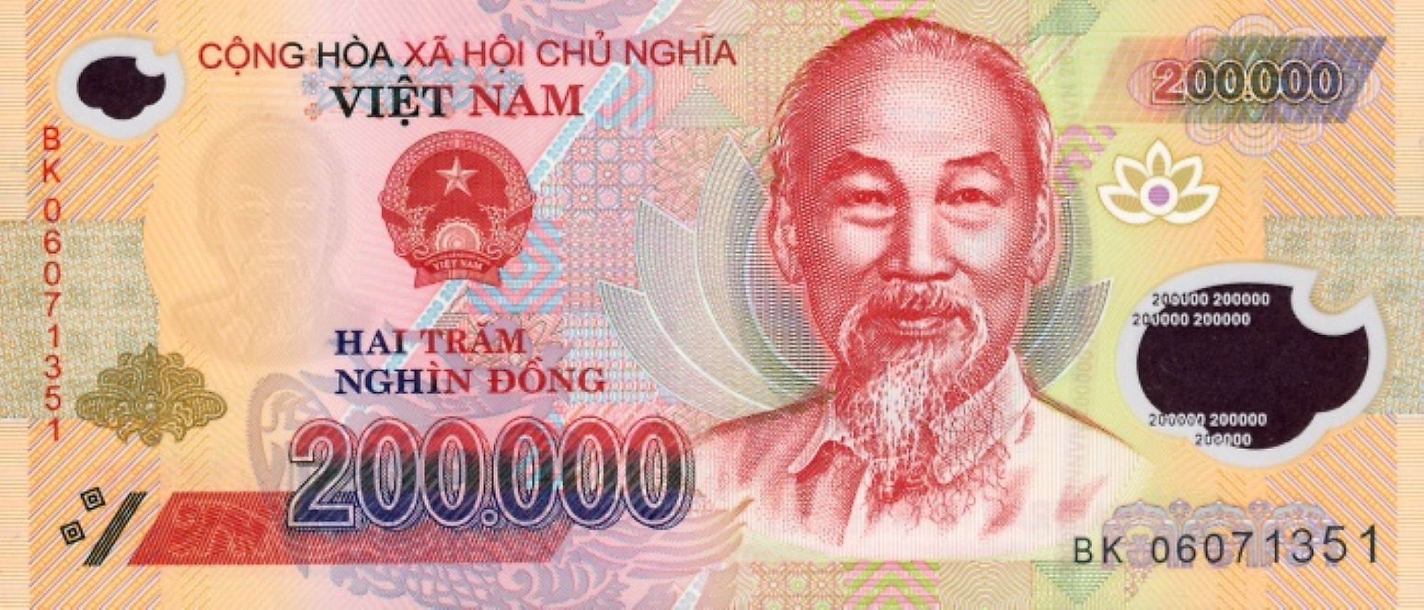 The banknotes of the Vietnamese đồng all feature Ho Chi Minh.