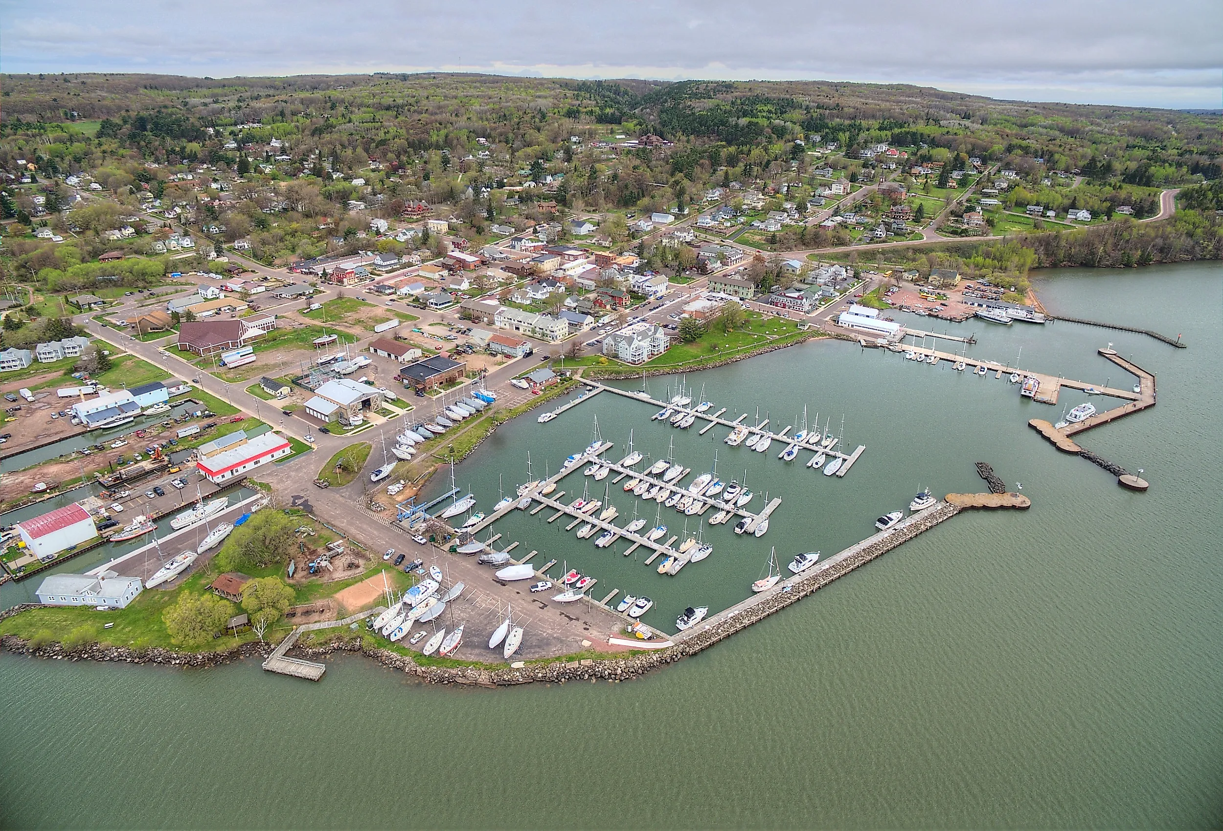 Overlooking Bayfield, Wisconsin and Lake Superior.