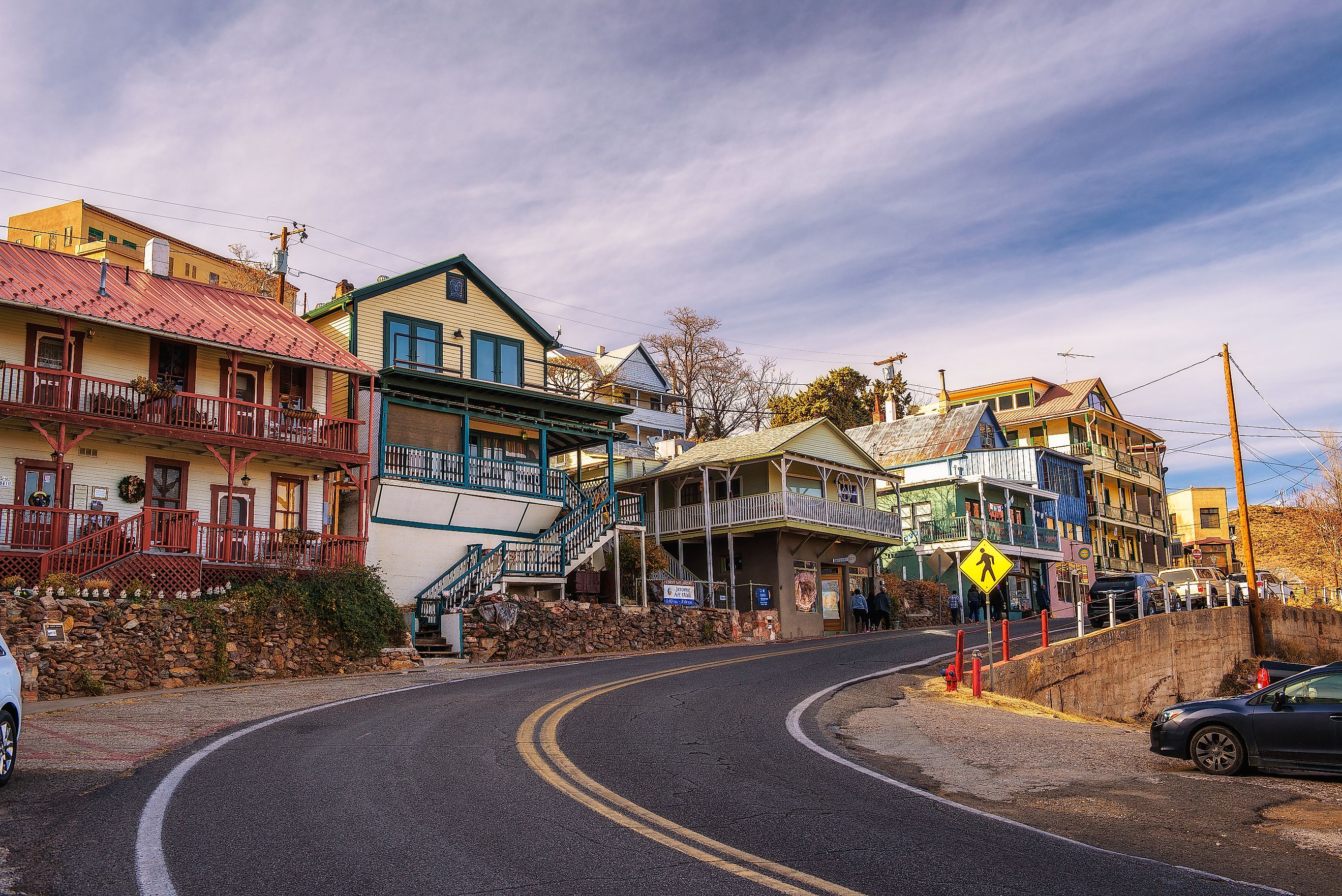 Cityscape view of Jerome located in the Black Hills of Yavapai County