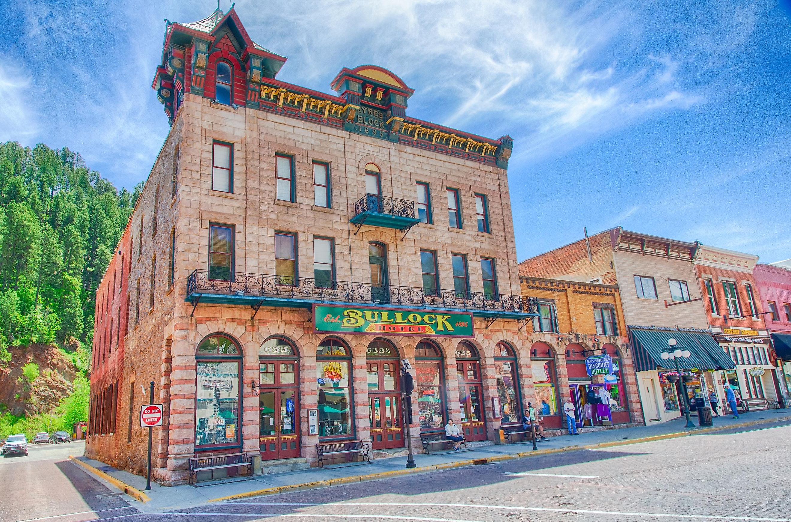 Street view of Deadwood in South Dakota.