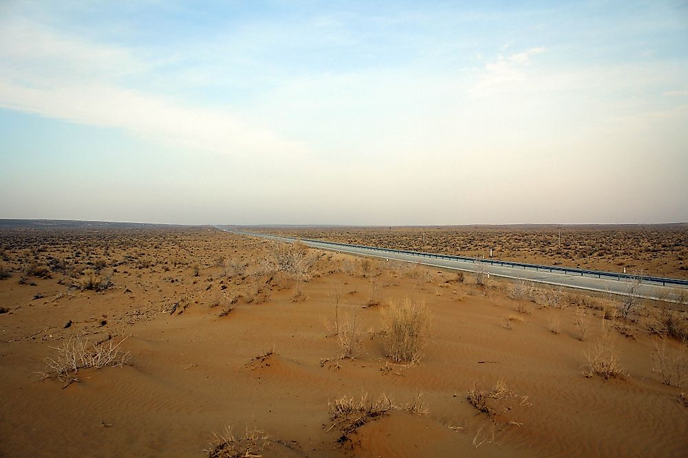 The Kyzylkum Desert in Uzbekistan.