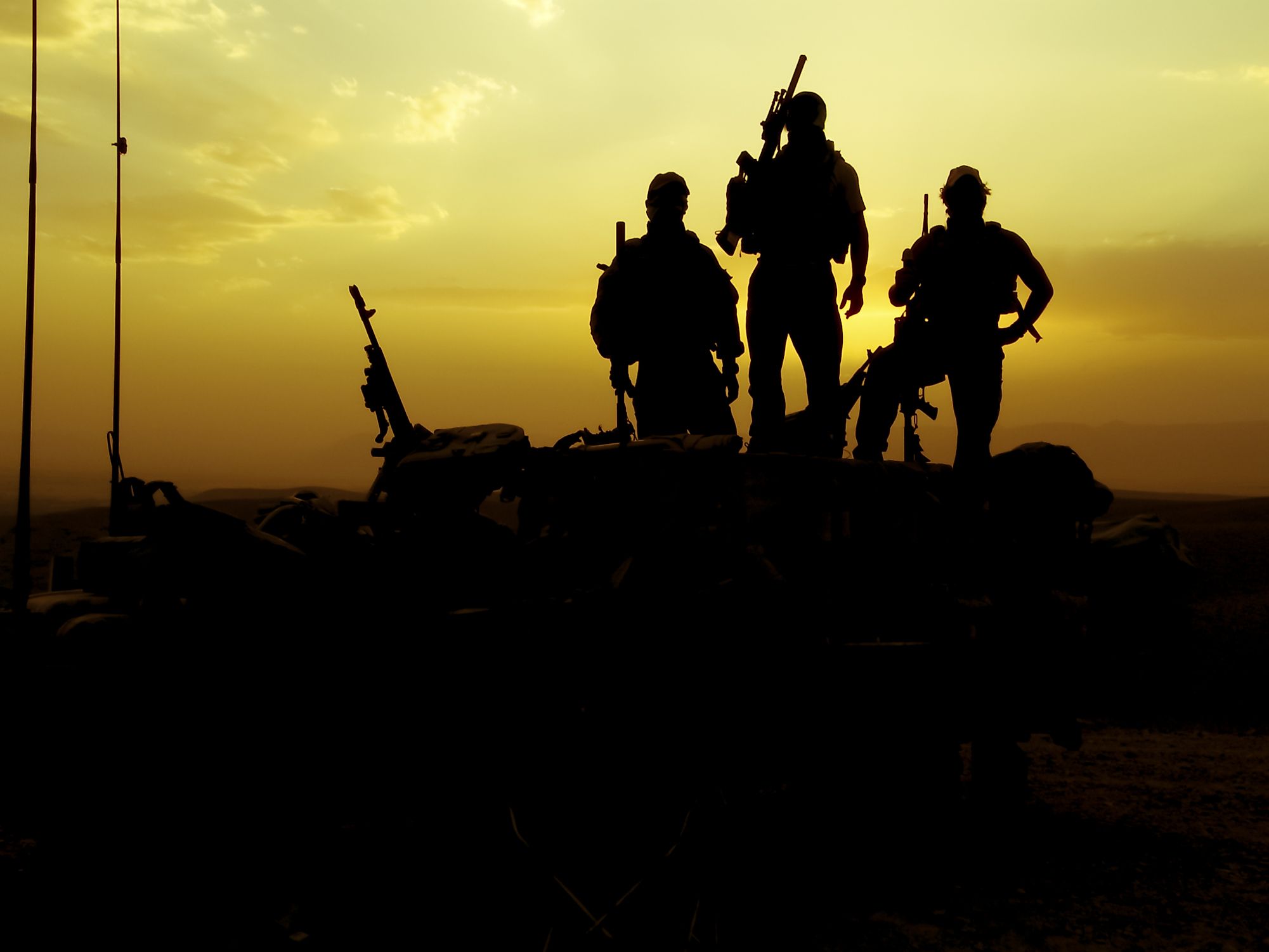 The military are there to protect their country from harm.