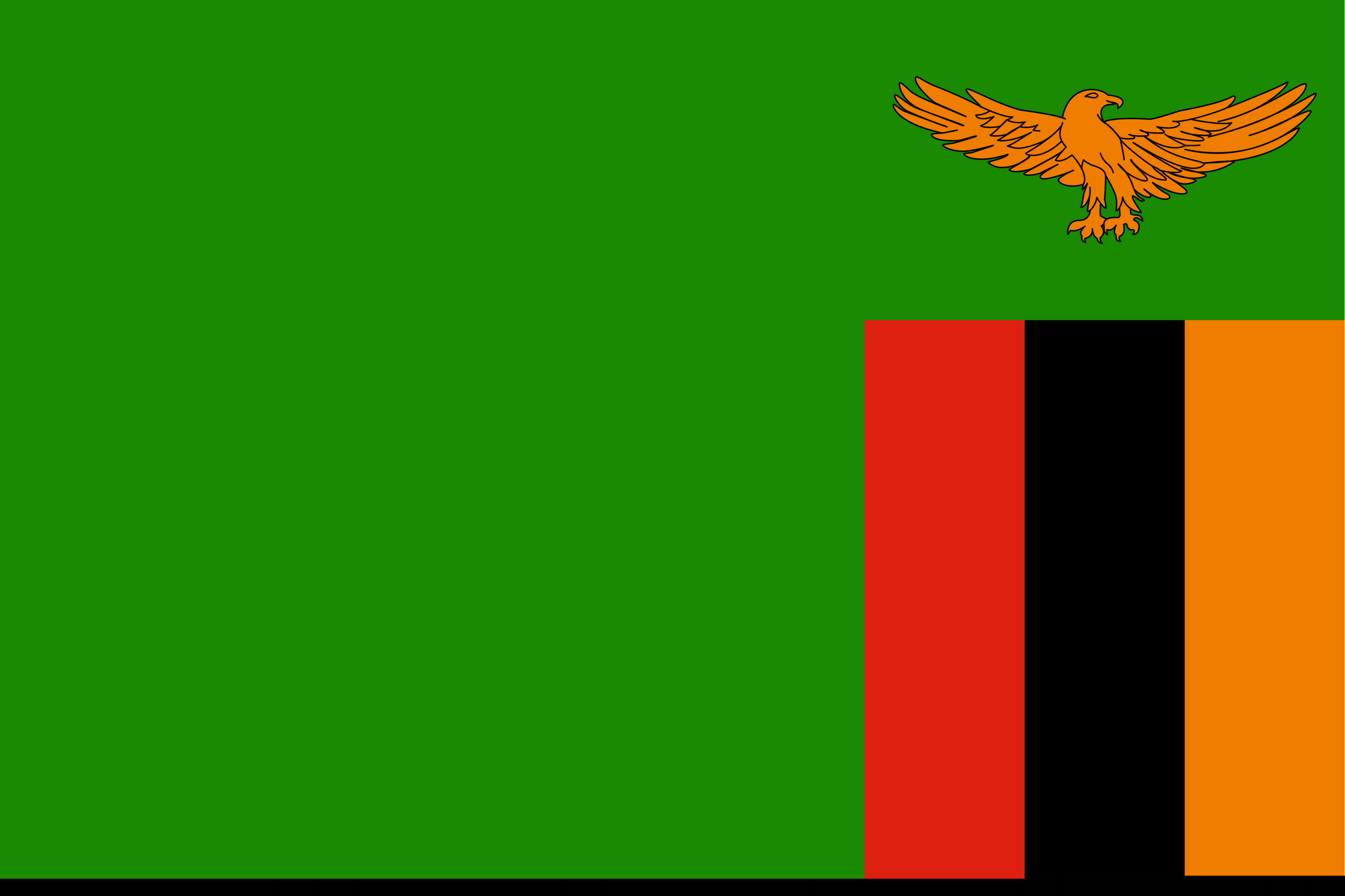The flag of Zambia.