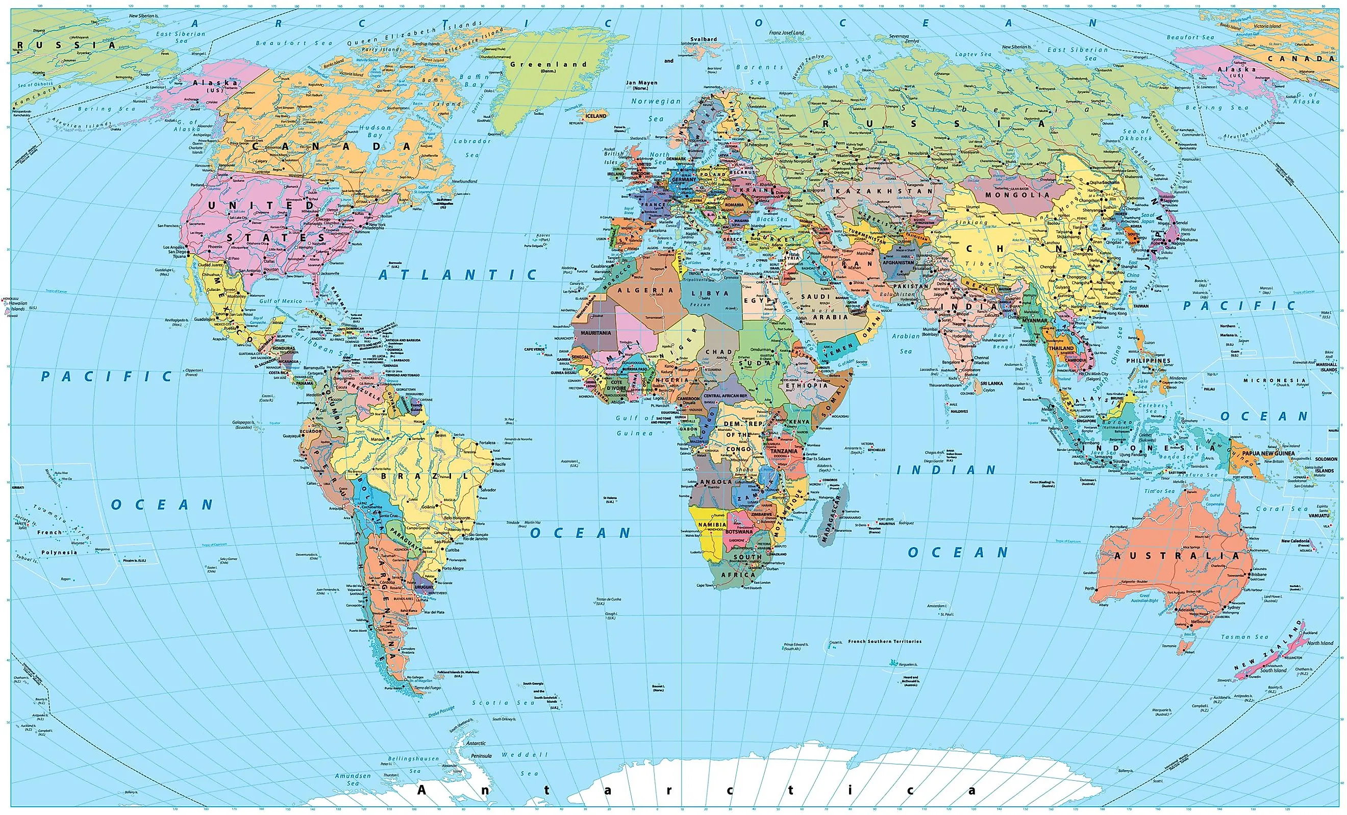 Different World Map Types