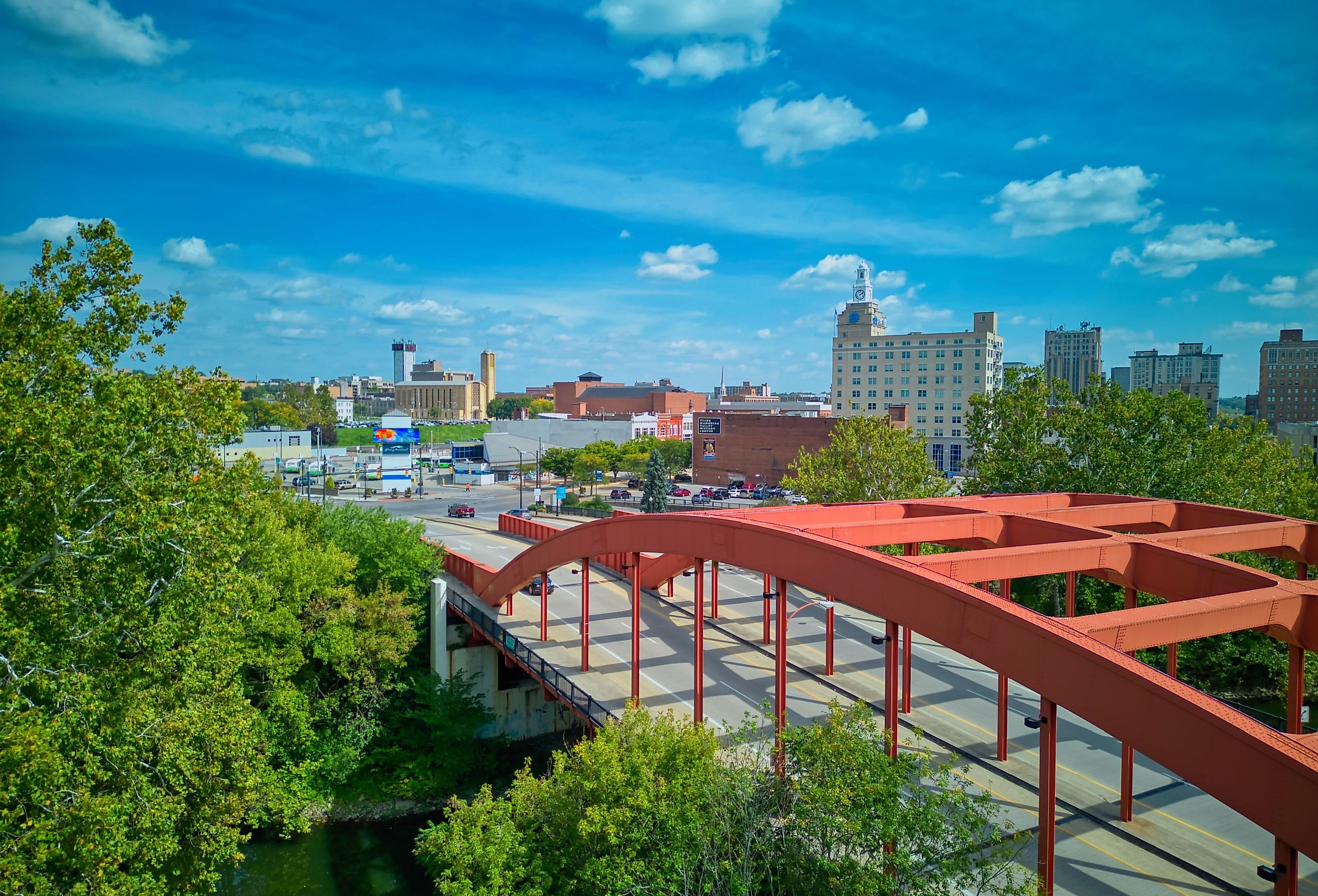Youngstown, Ohio seen from the perspective of the Mahoning Ave Bridge. Image credit Wirestock Creators via Shutterstock