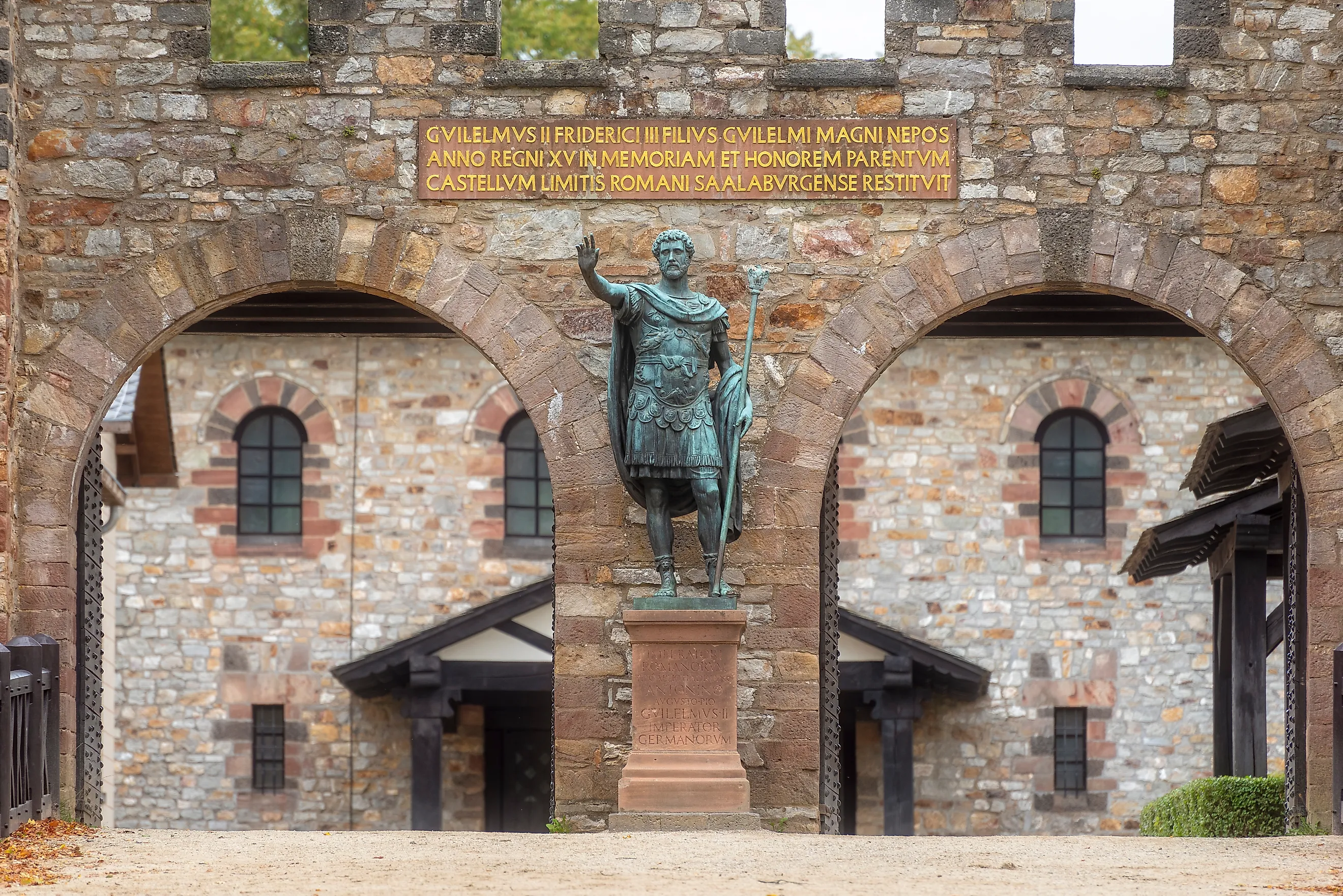 Entrance gate to the "Saalburg," a restored Roman fort in Germany. Image credit: Frank Wagner / Shutterstock.com.