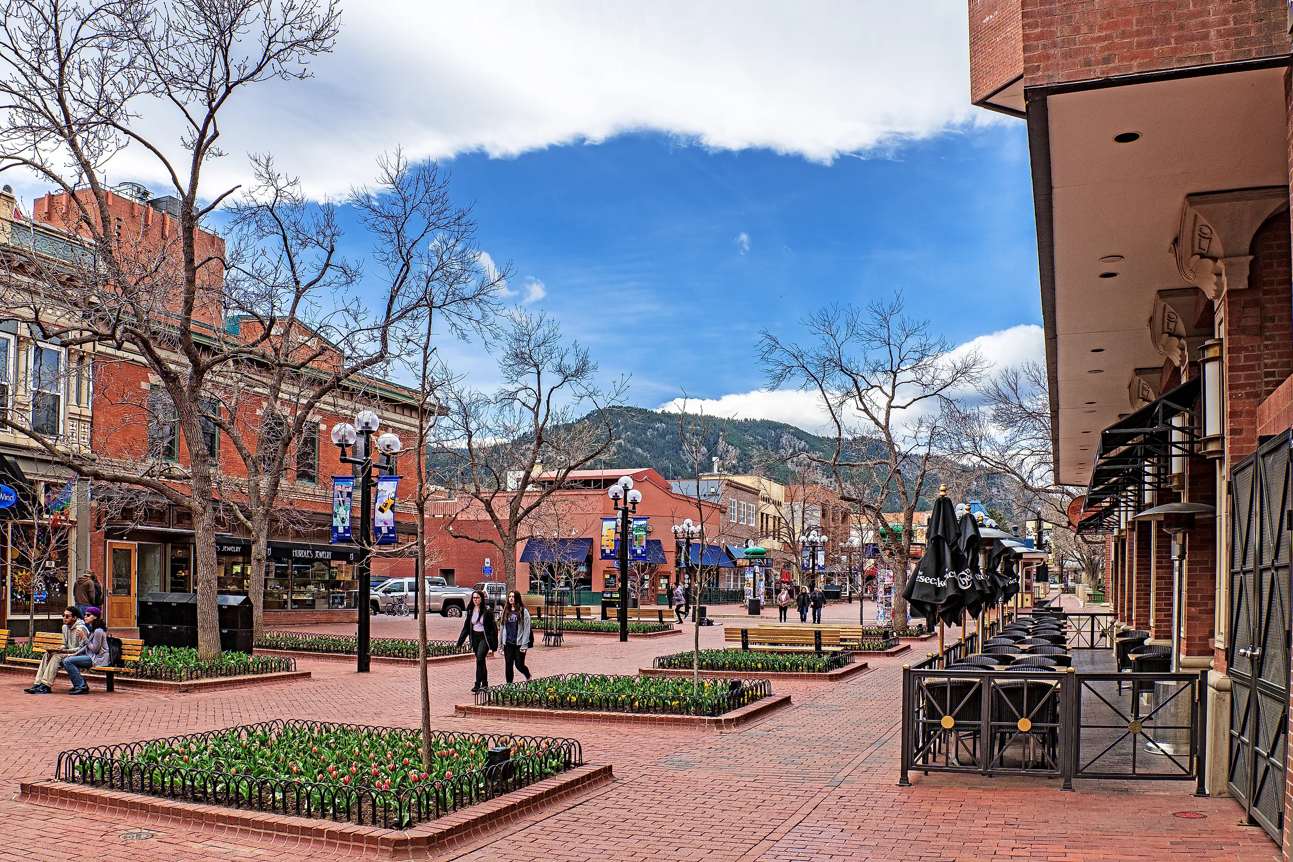Pearl Street Mall in Boulder, Colorado. Editorial credit: randy andy / Shutterstock.com.