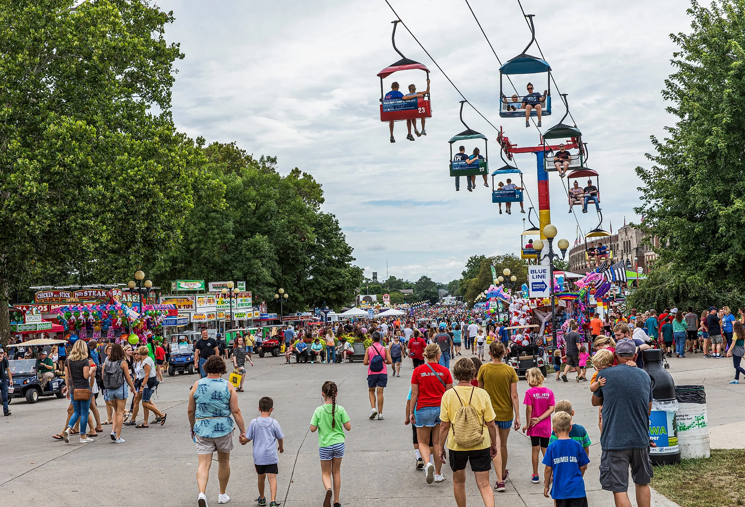 People attend the Iowa State Fair Des Moines, Iowa. Image credit David Papazian via Shutterstock