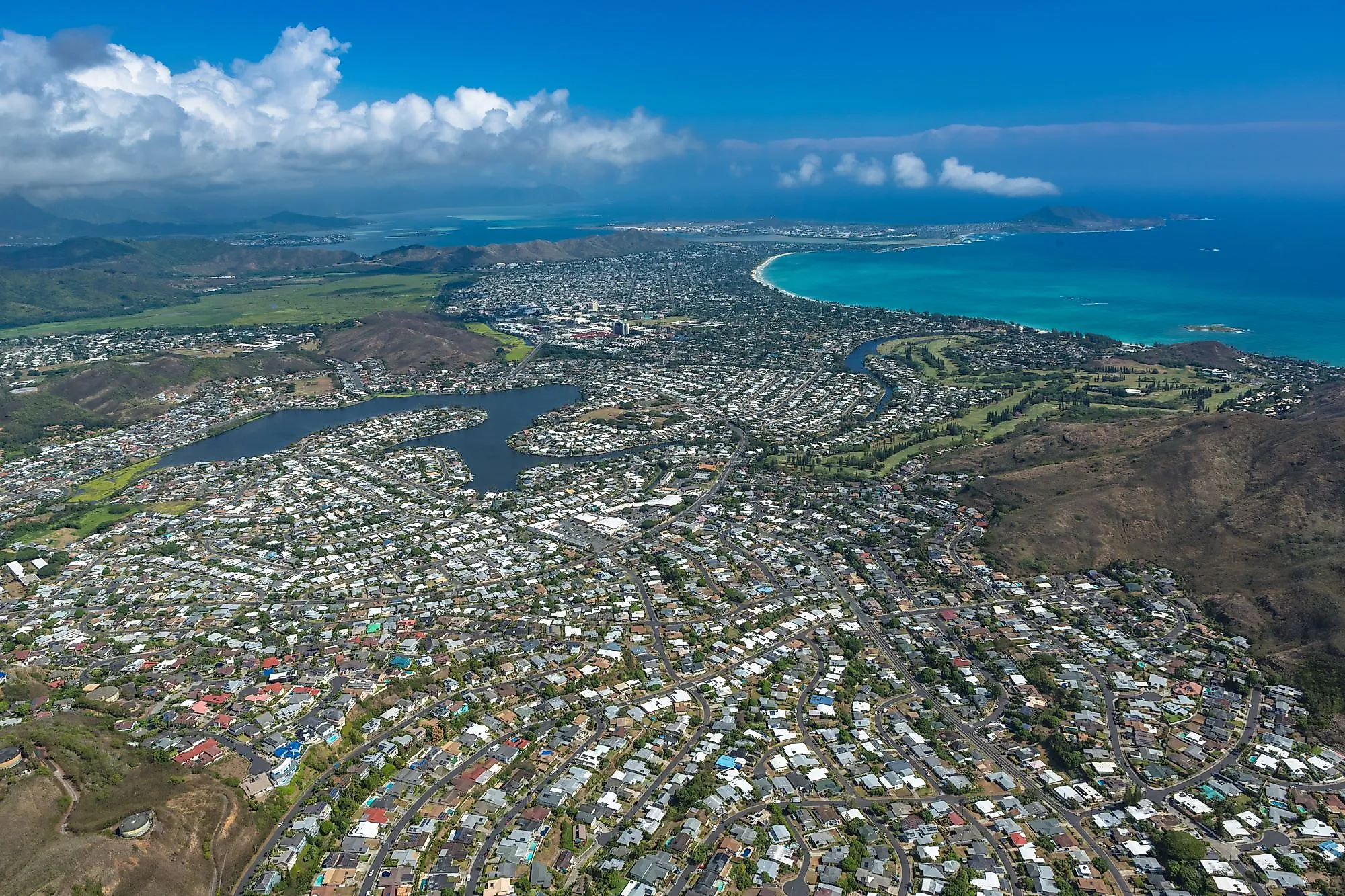 A planned residential community - an aerial near Pearl City, Oahu, Hawaii