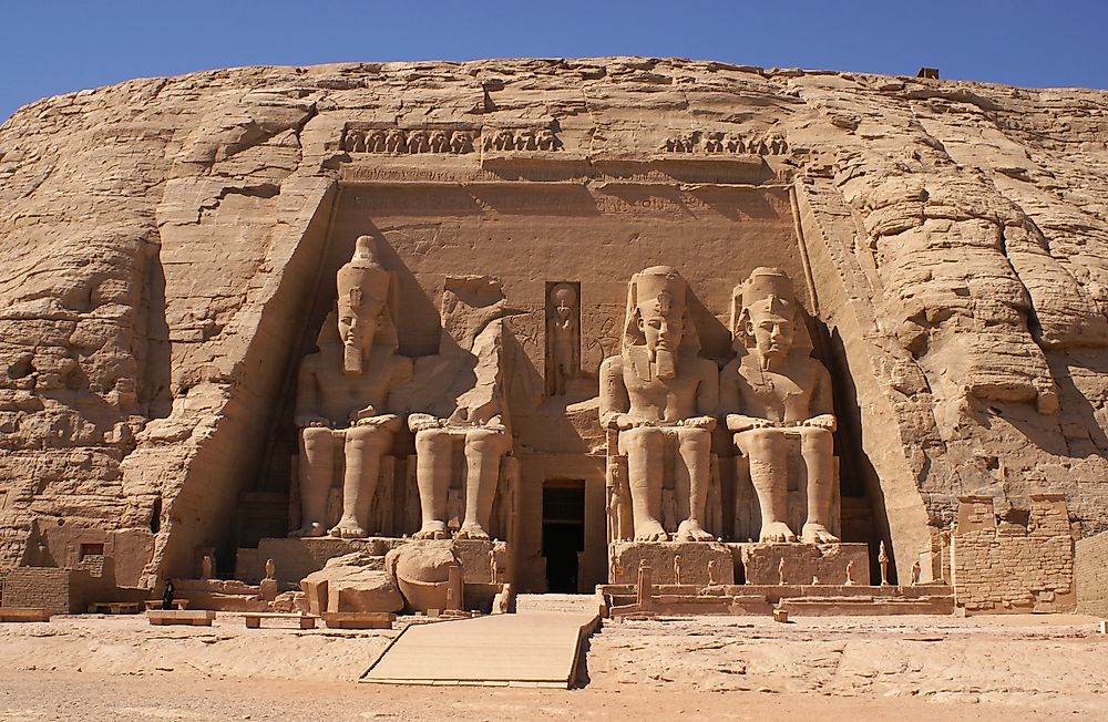 The Abu Simbel Temple of Ramesses II in Egypt.
