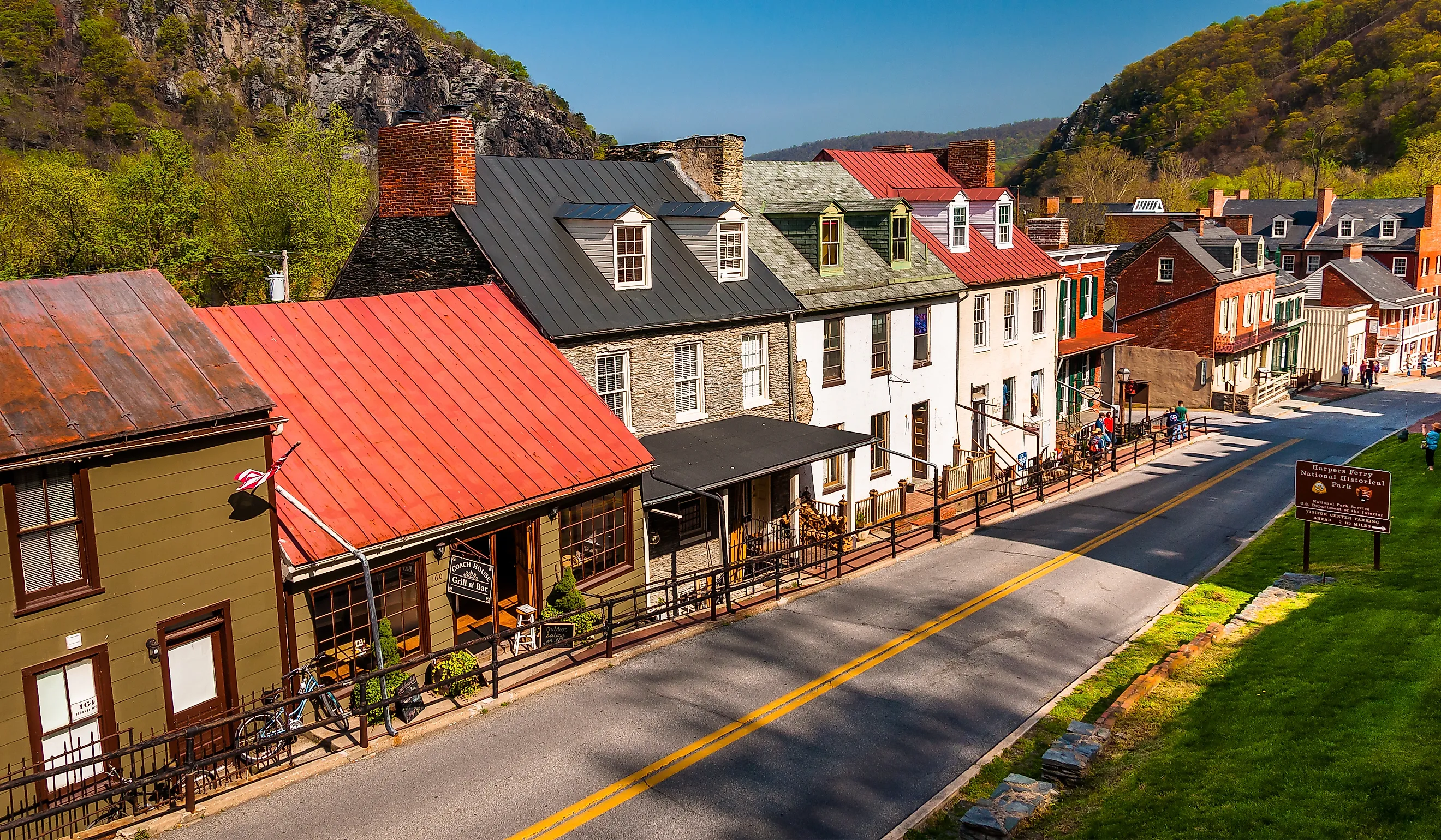 Downtown Harpers Ferry, West Virginia.
