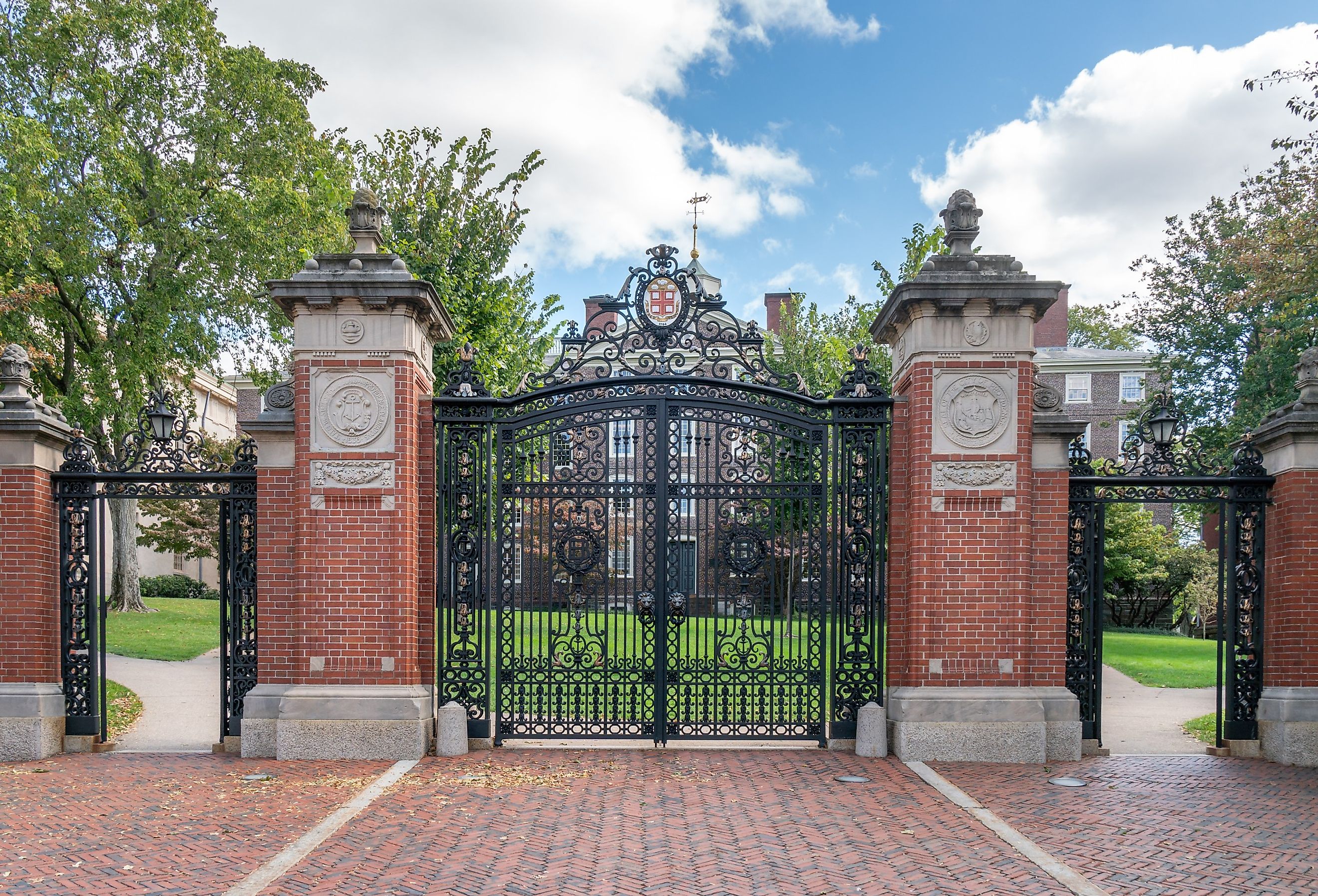 Van Wickle Gates at the campus of Brown University in Providence, Rhode Island. Image credit wolterke via AdobeStock.