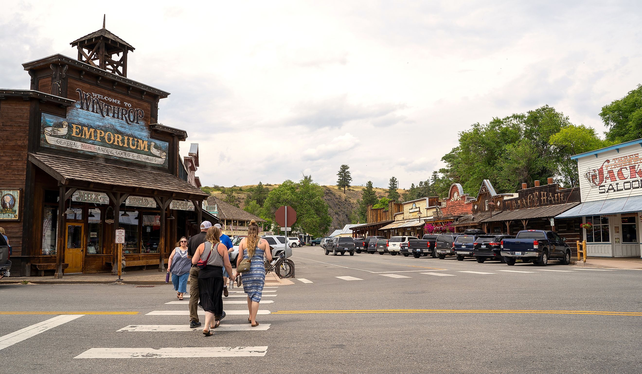 Street view of downtown Winthrop, Washington. Editorial credit: melissamn / Shutterstock.com.