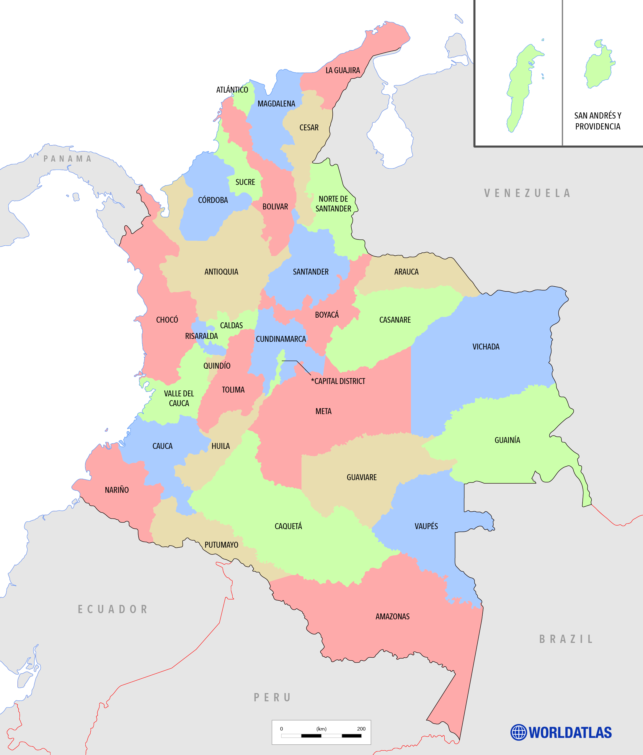 the map of colombia Map Of Colombia the map of colombia