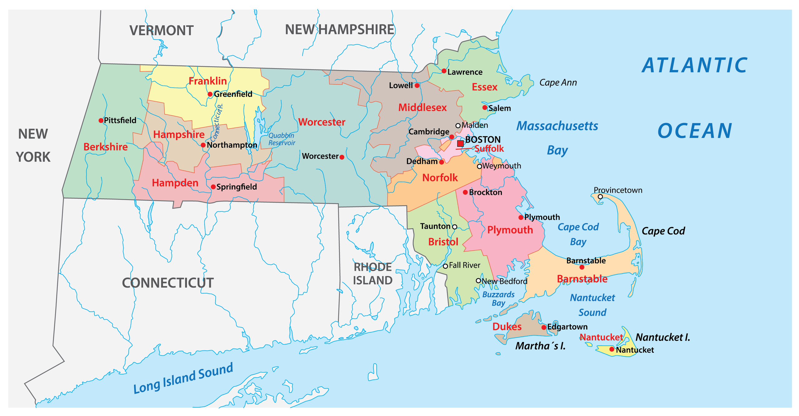 Massachusetts Maps And Facts World Atlas