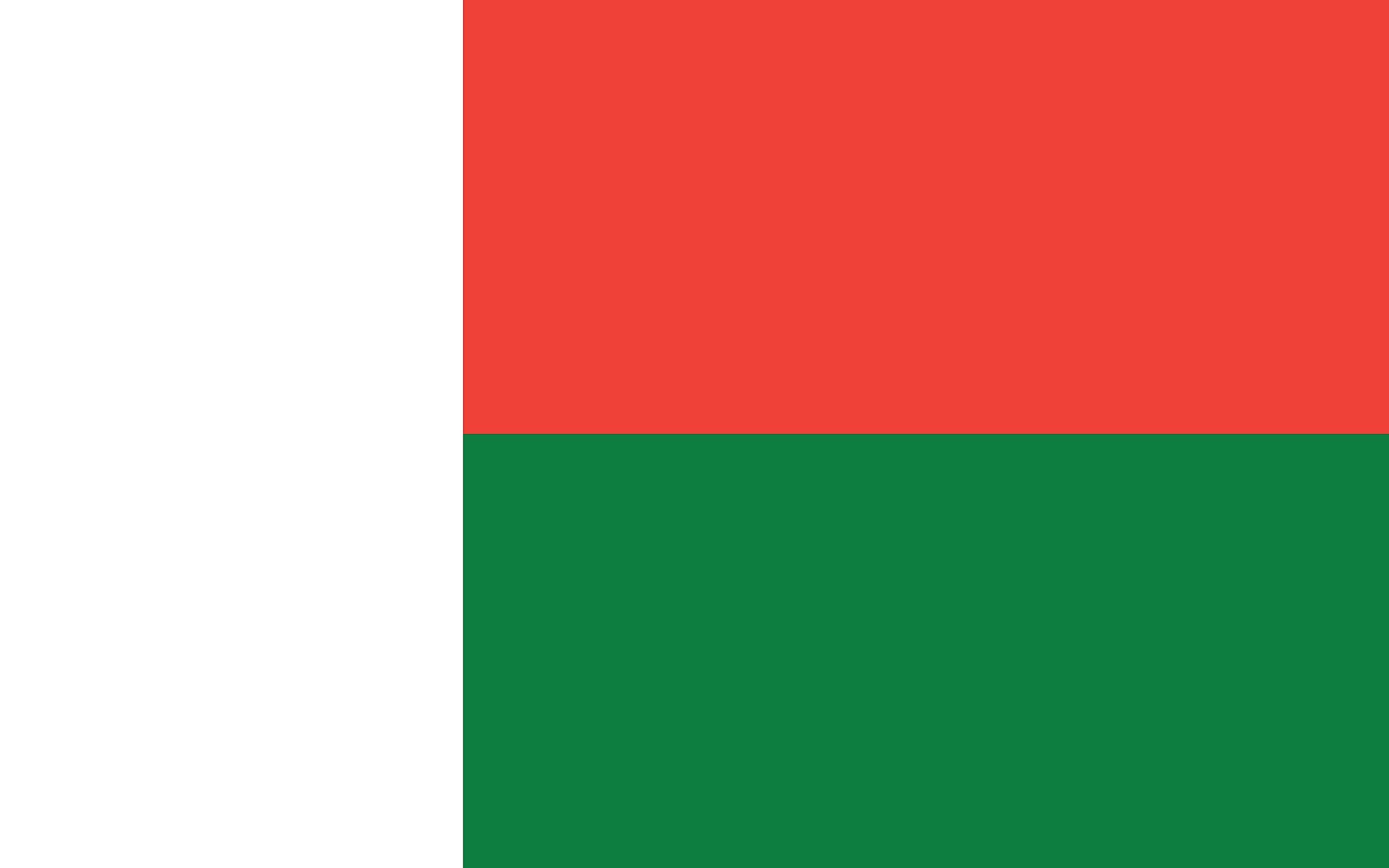 The flag of Madagascar.