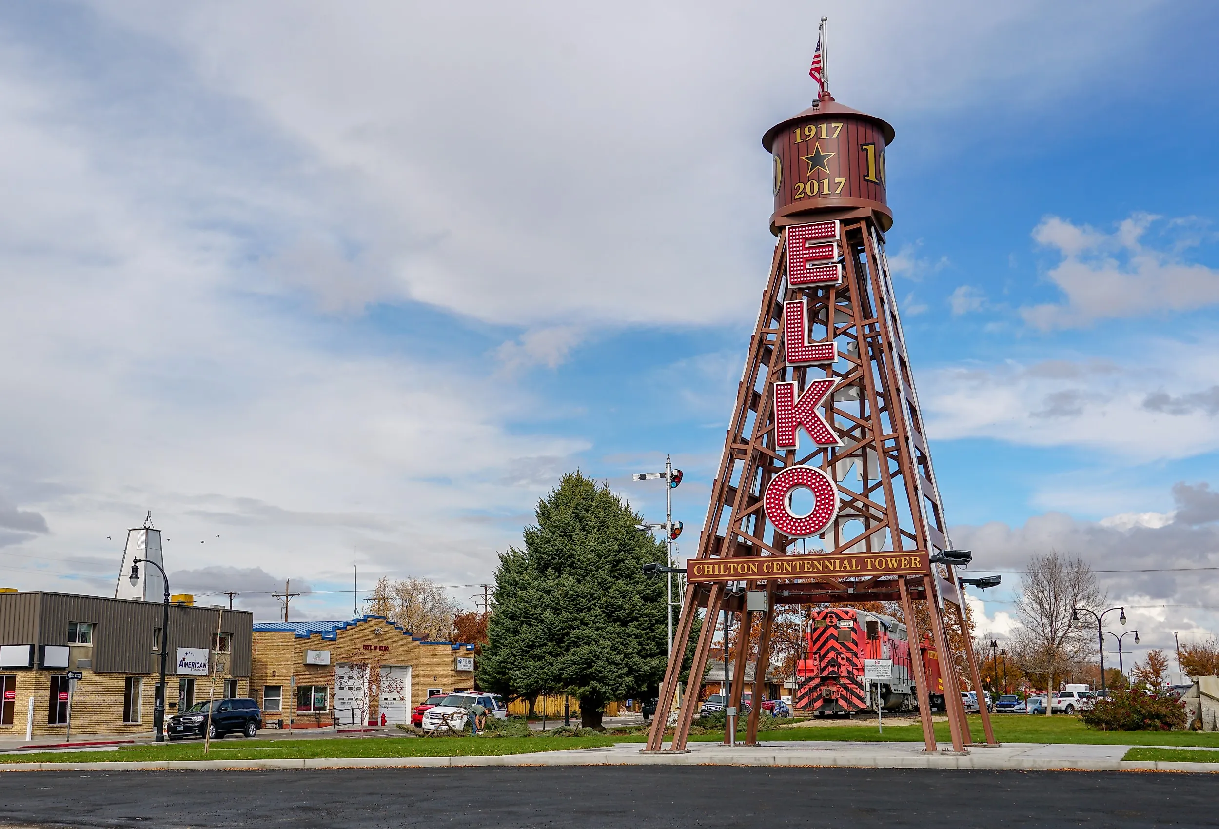 View of the Chilton Centennial Tower in Elko, Nevada. Editorial credit: E Fehrenbacher / Shutterstock.com
