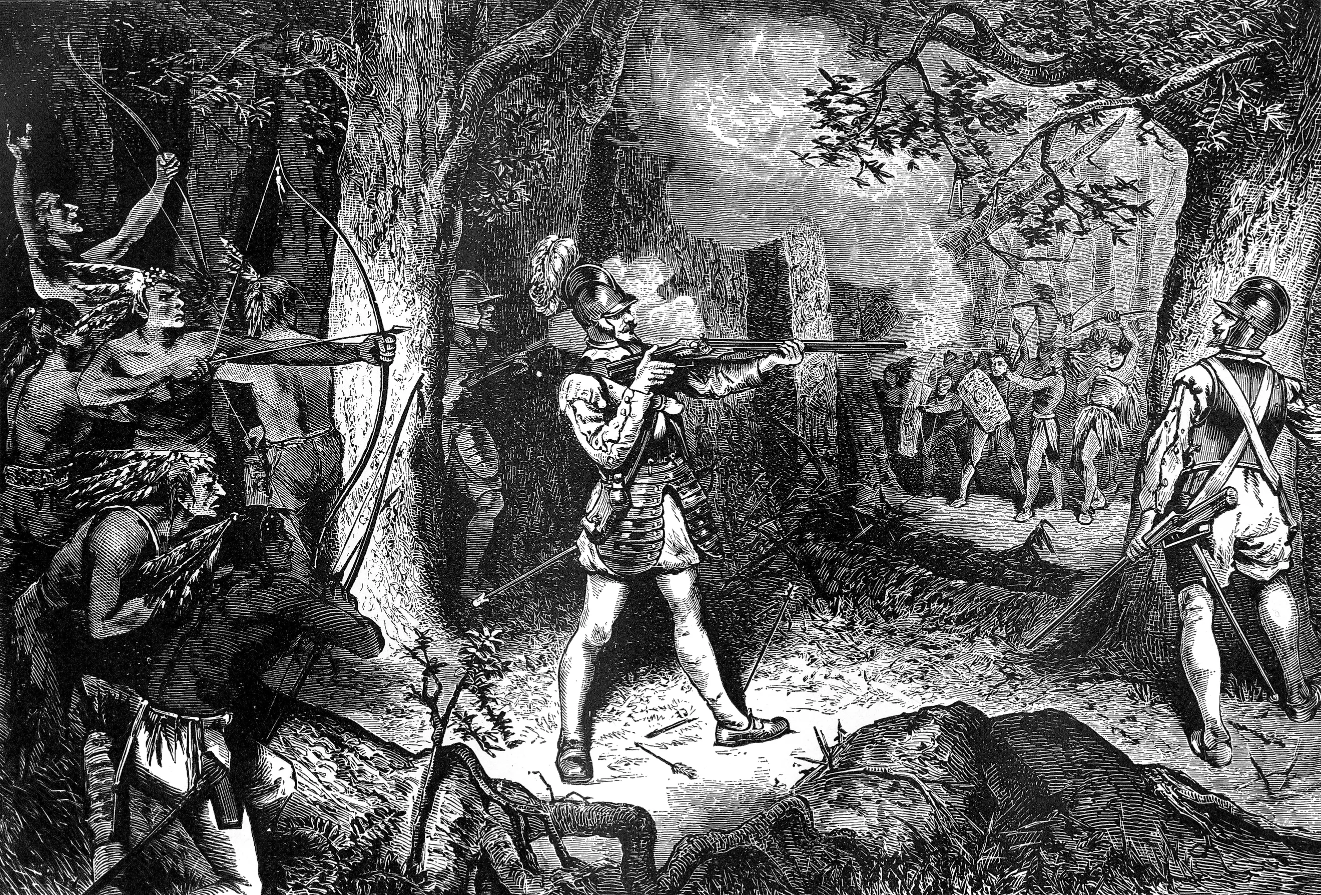 Samuel de Champlain Battles the Iroquois, 1609