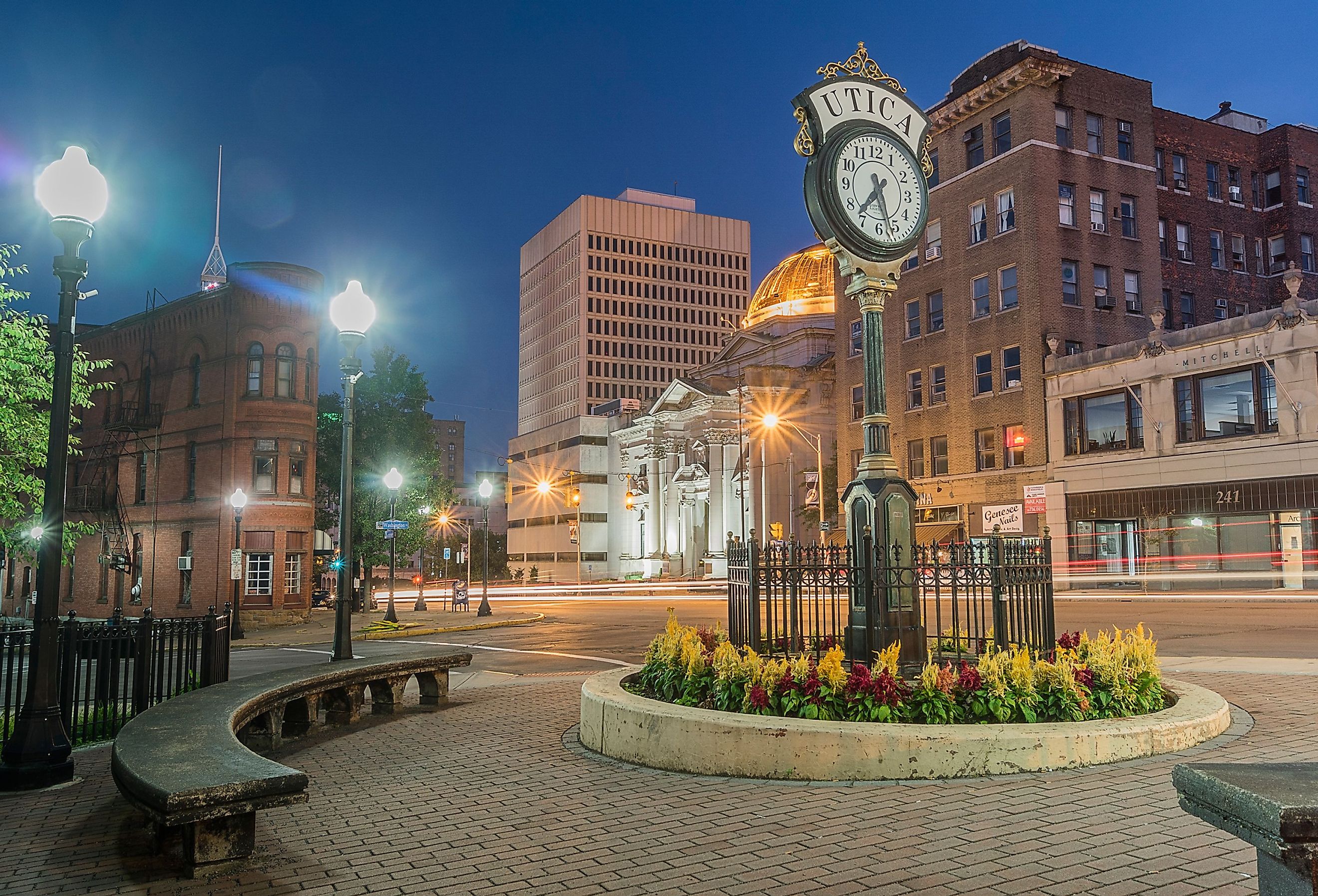 Historic Buildings in Lower Genesee Street Historic District in downtown Utica. Image credit Mahmoud Suhail via Shutterstock.