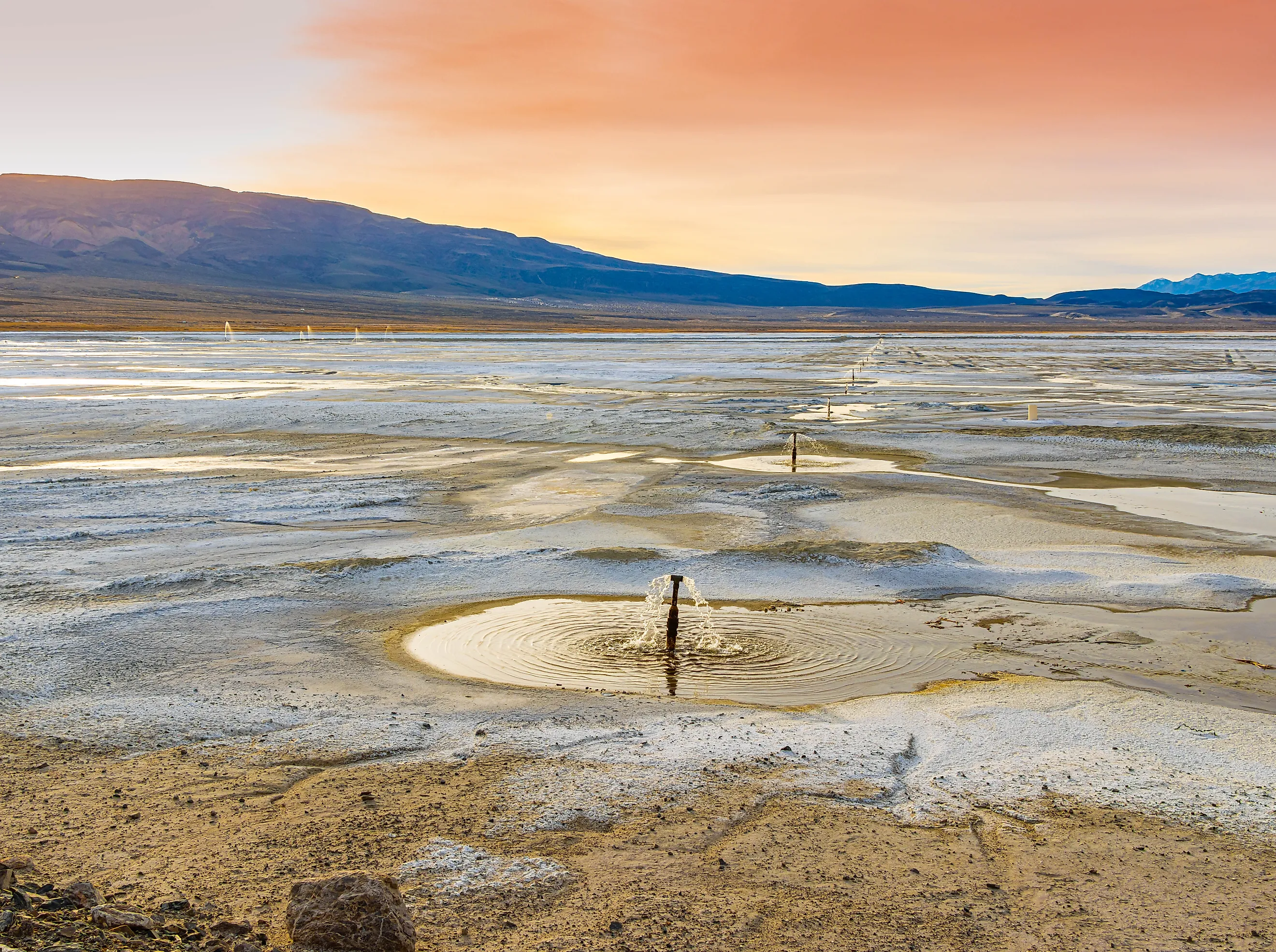 Dust Control System on The Flooded Salt Flats of Owens Lake