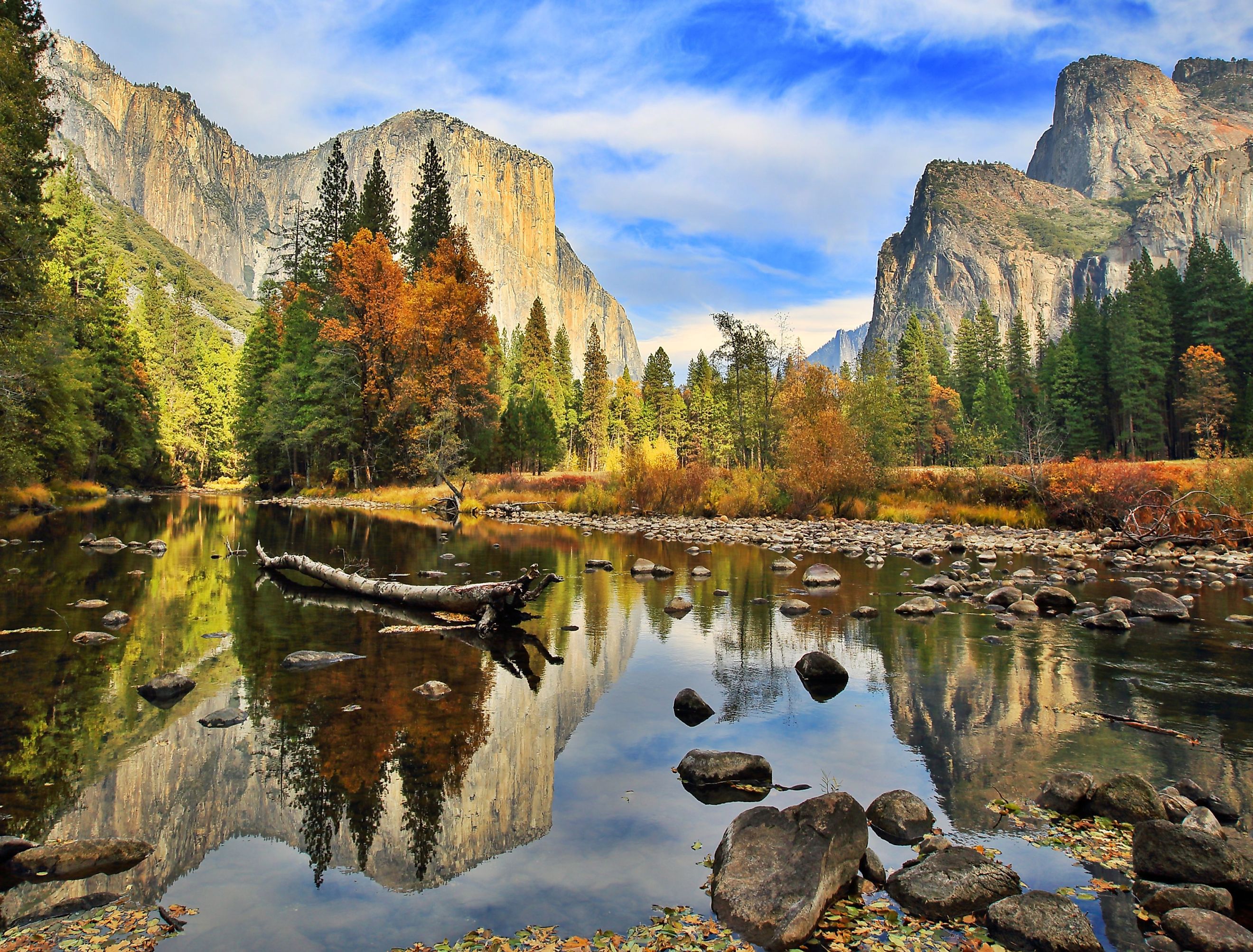 El Capitan and Merced River in the Autumn, Yosemite, California. Image credit Nadia Yong via shutterstock