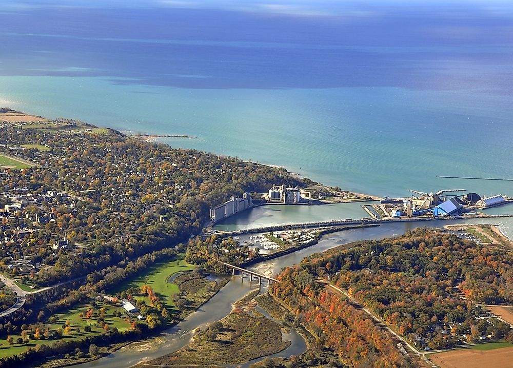 The salt mine in Goderich, Ontario.